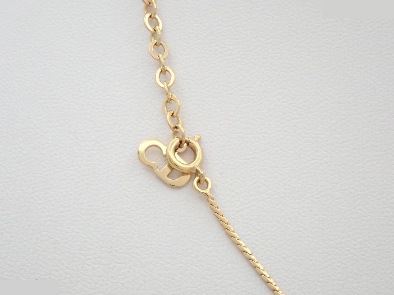 necklace with rhinestones, chain approximately 44cm long. — view 2