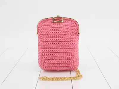 Baguette Smartphone Shoulder Bag, Pink, 218-0501