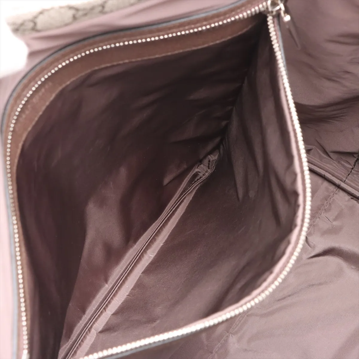 GG Supreme PVC x Leather Tote Bag, Brown x Beige, 763287 — view 8