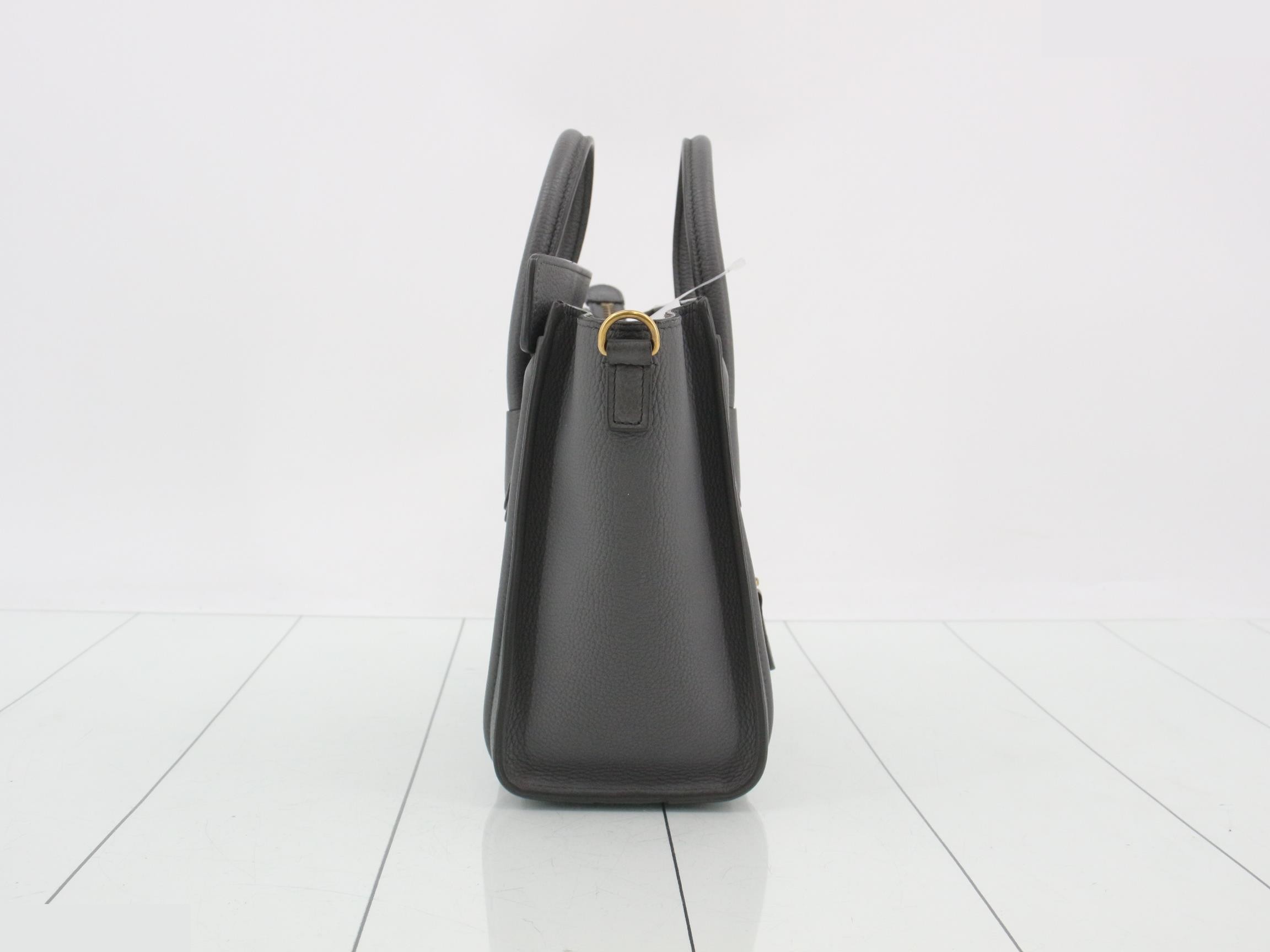 Luggage Nano 2-Way Handbag, Gray — view 4