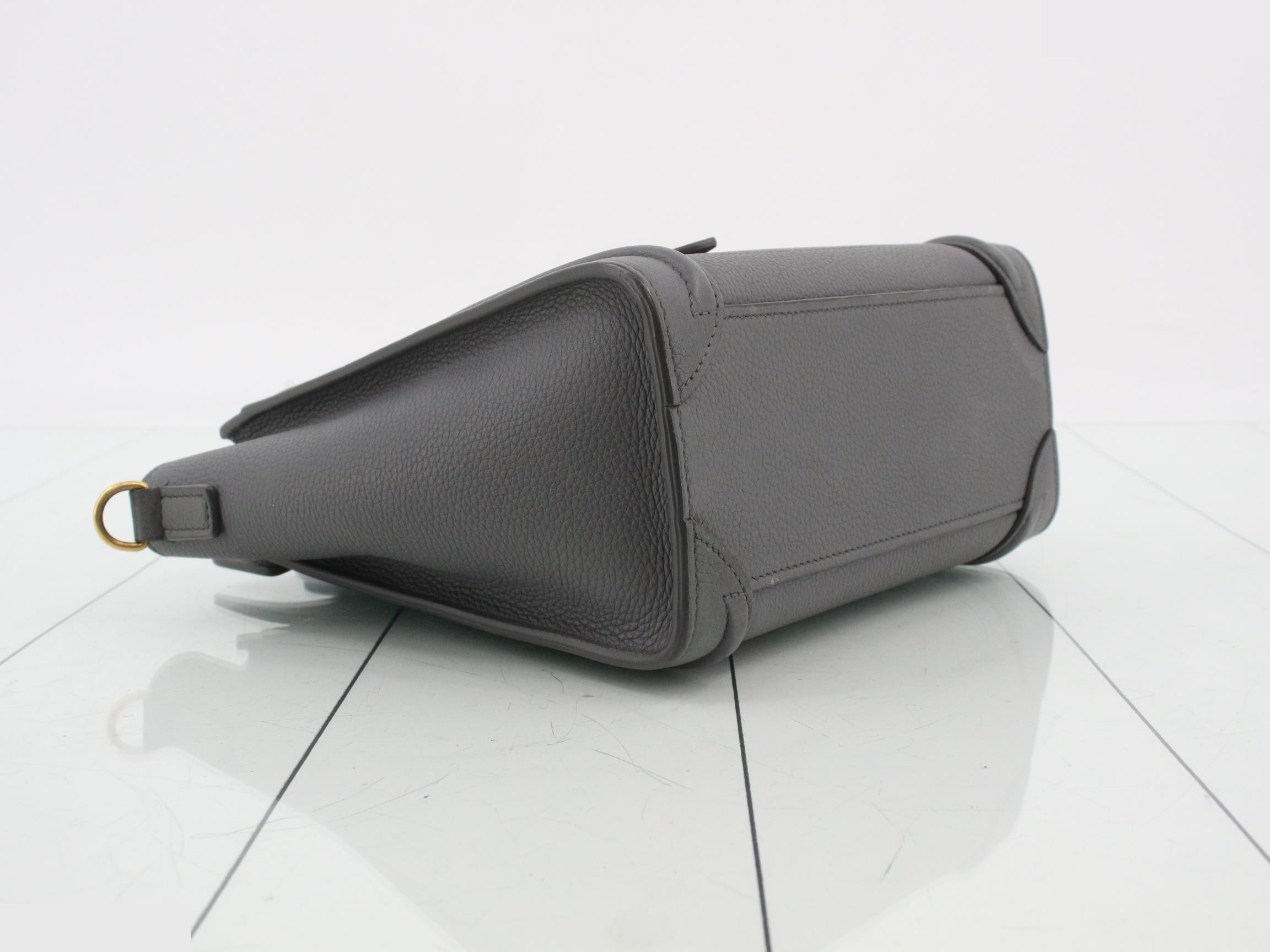 Luggage Nano 2-Way Handbag, Gray — view 5