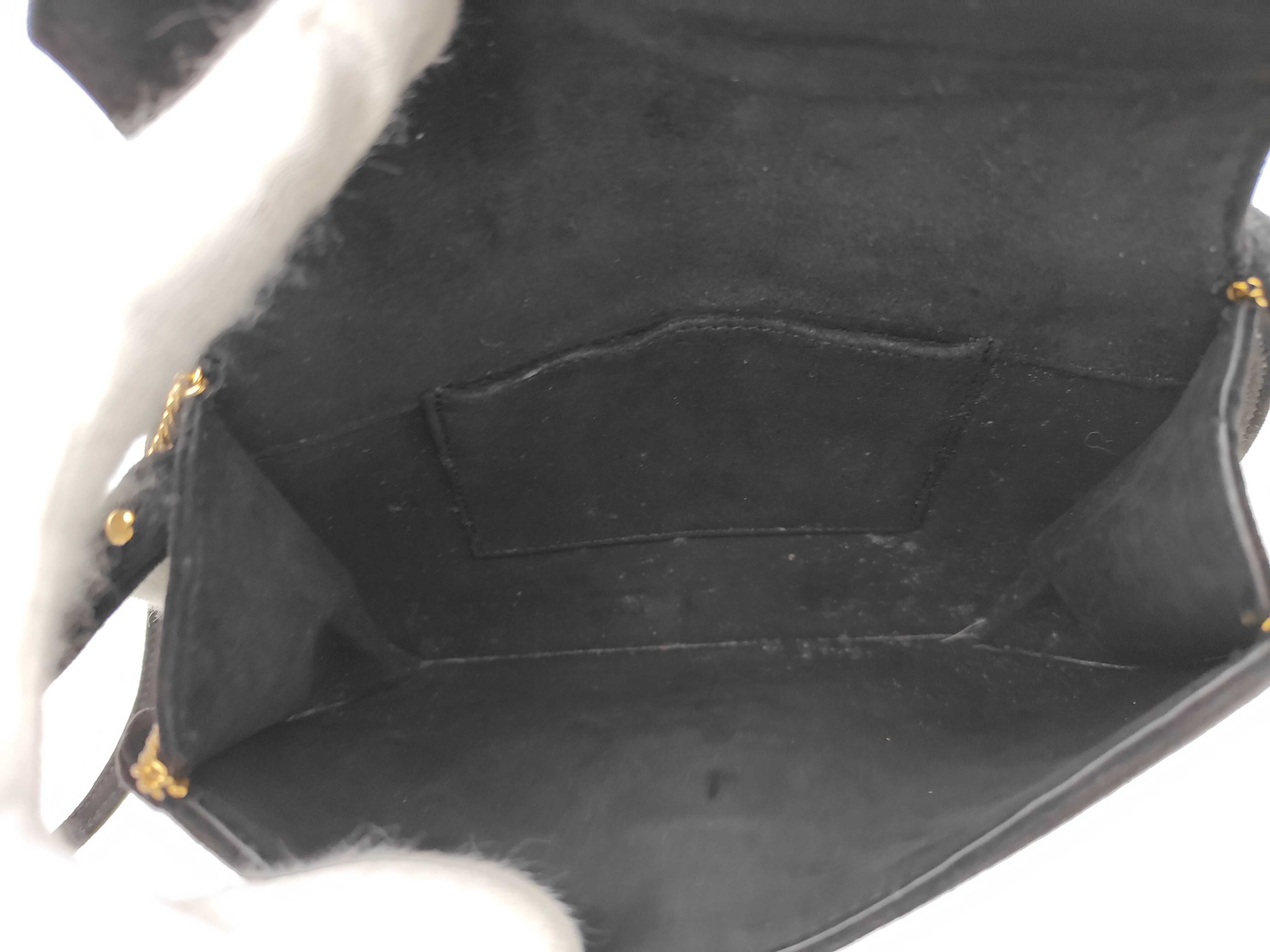Claire de Lune Doblis Black Gold Hardware Shoulder Bag (with X stamp) — view 8