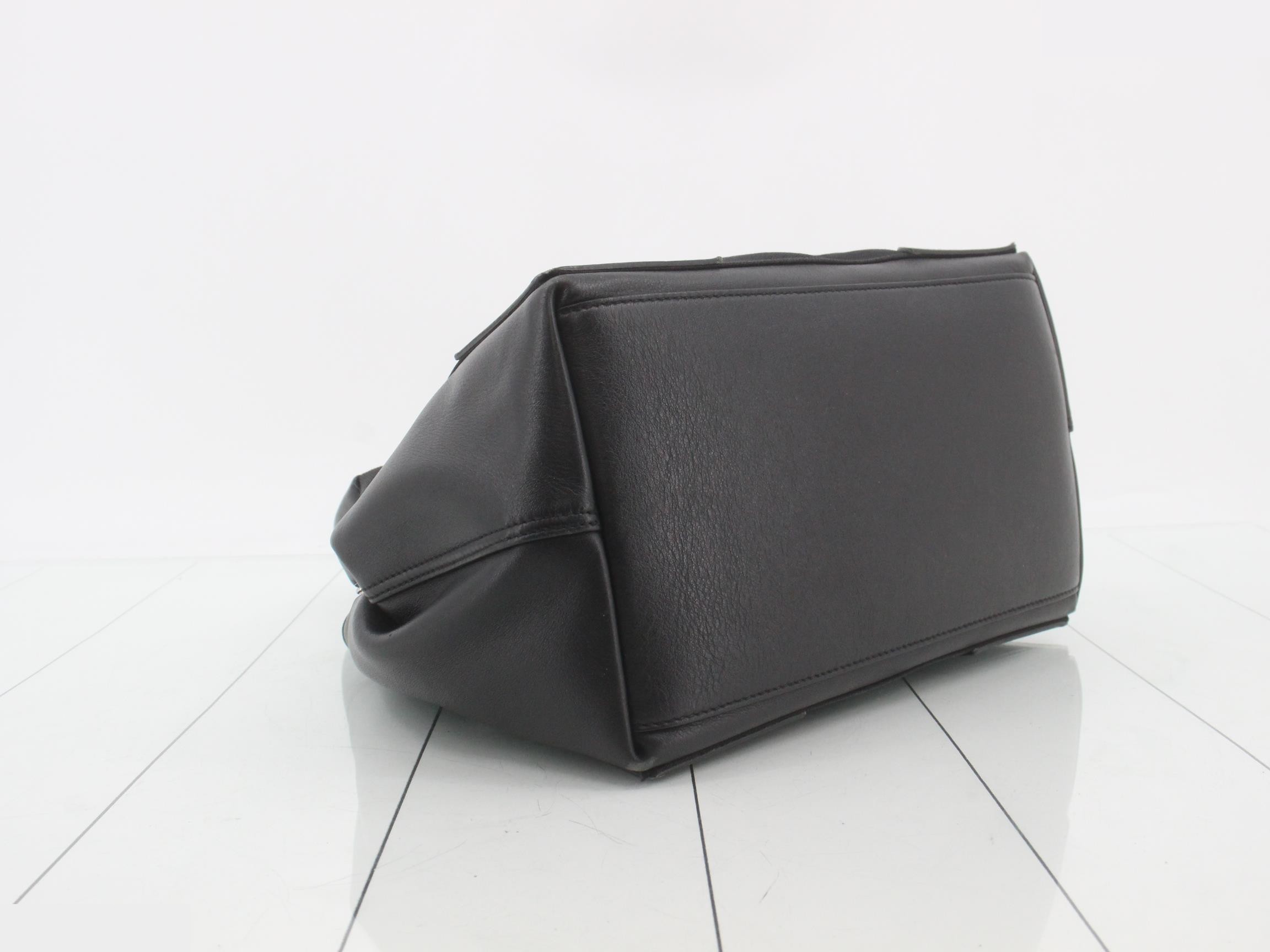 Navy Cabas Leather Handbag — view 5