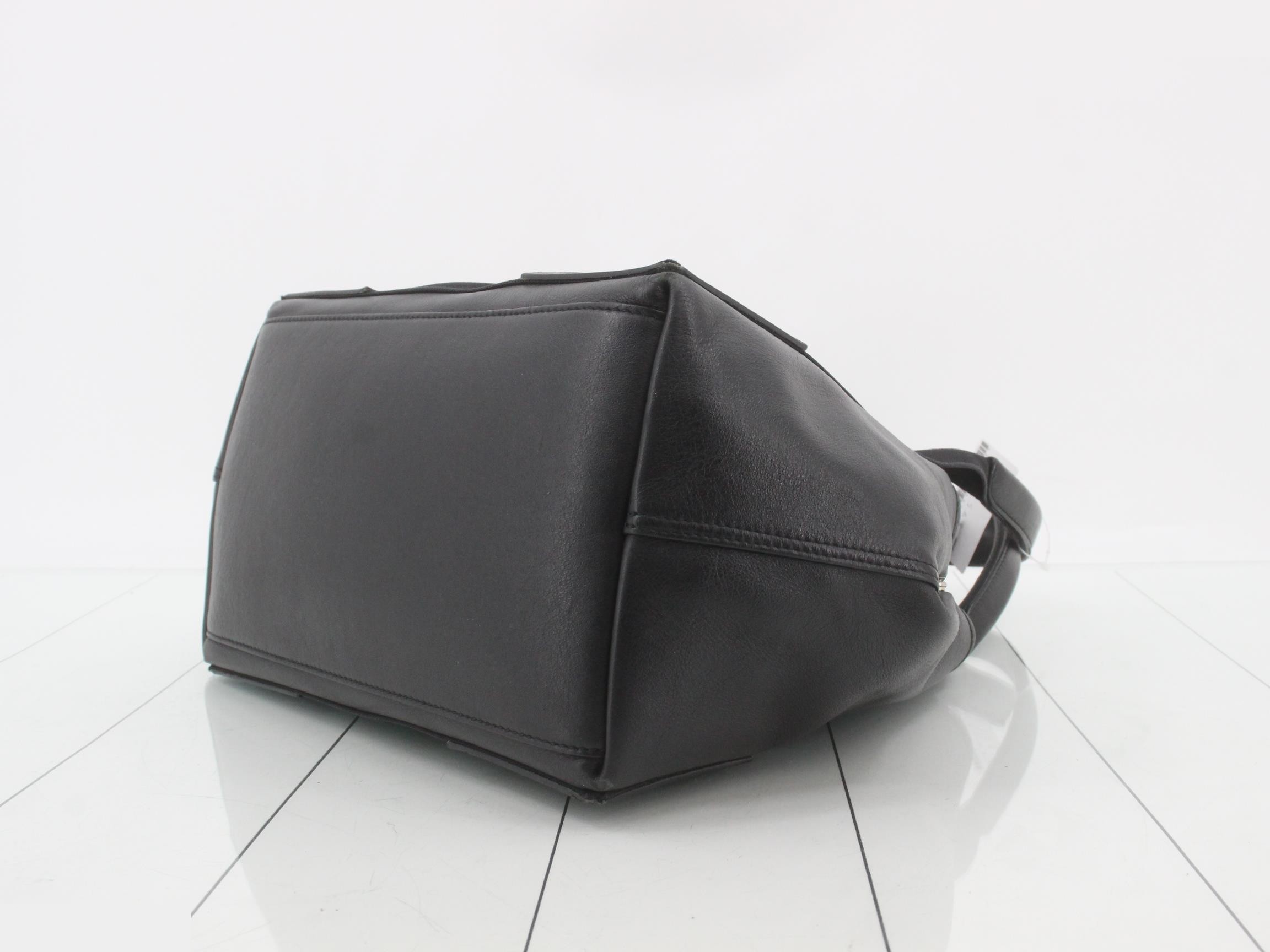 Navy Cabas Leather Handbag — view 6