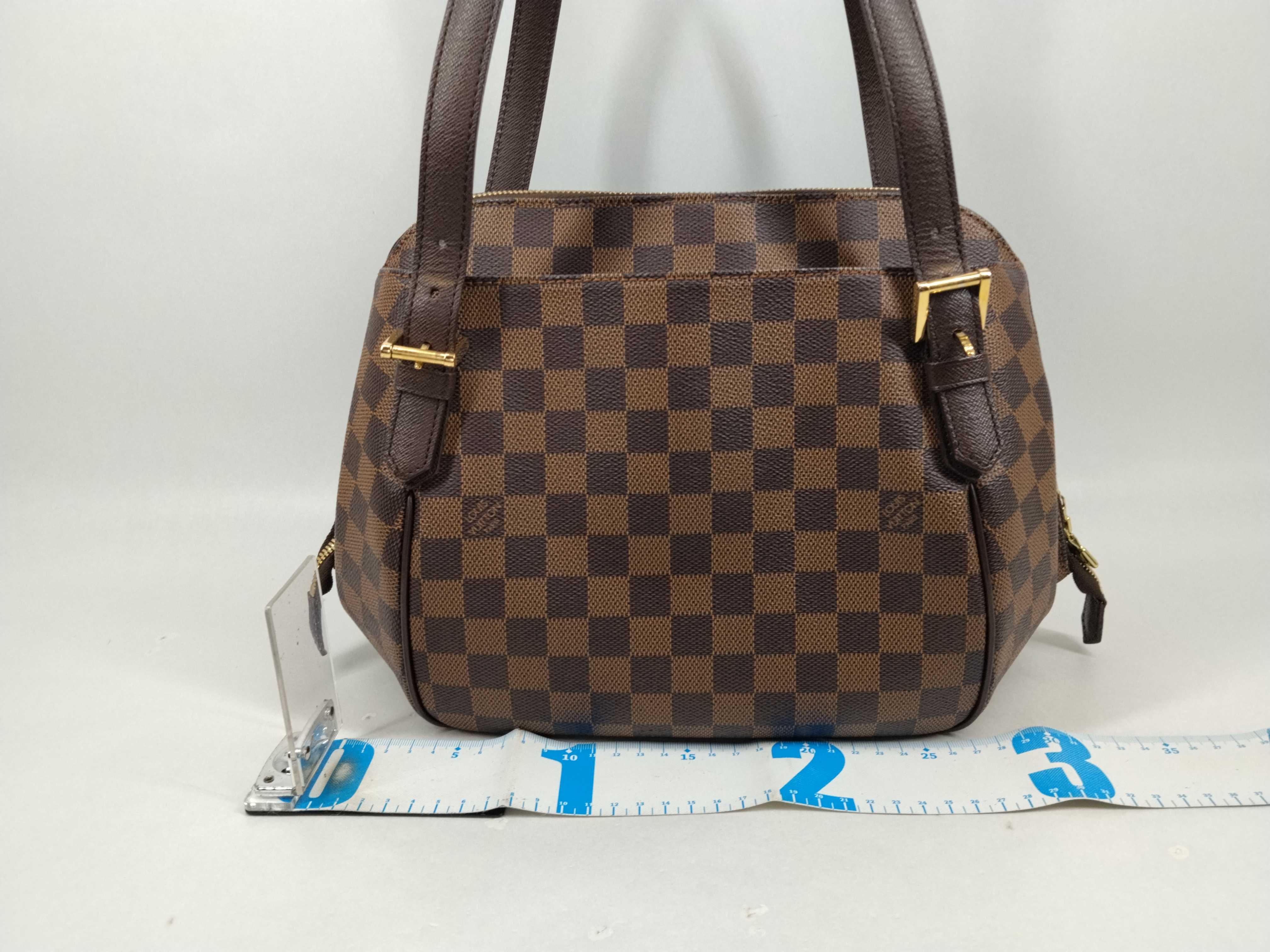 Damier Belem MM N51174 Brown PVC Leather Handbag Tote Bag — view 2