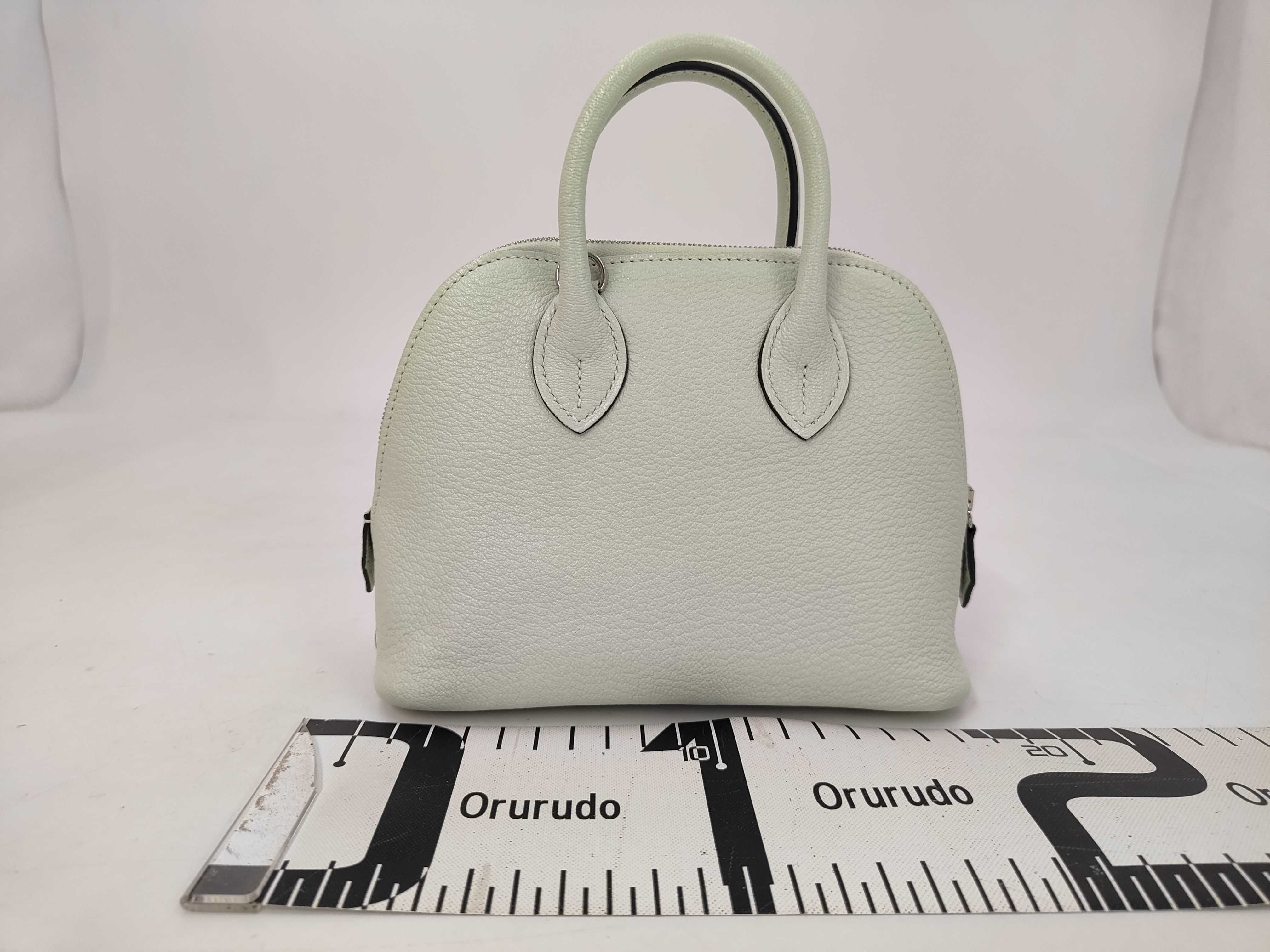 Mini Bolide 1923 Chevre Leather Vert Fizz B Stamp Handbag — view 2
