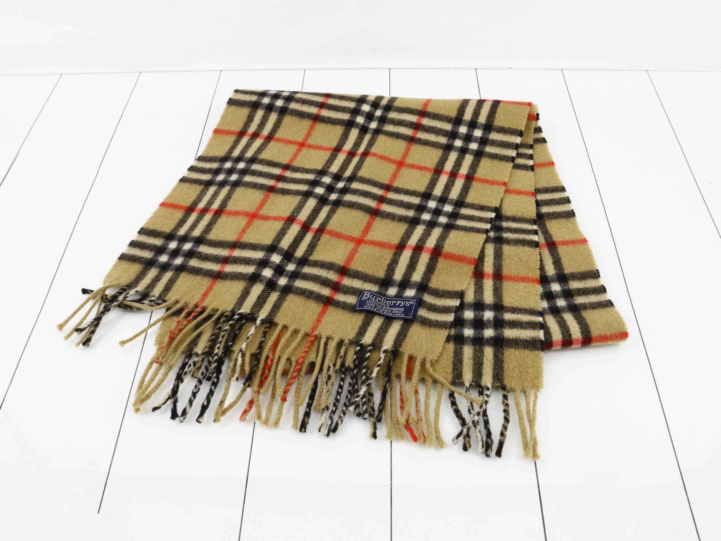 Nova Check Scarf, Beige — view 2