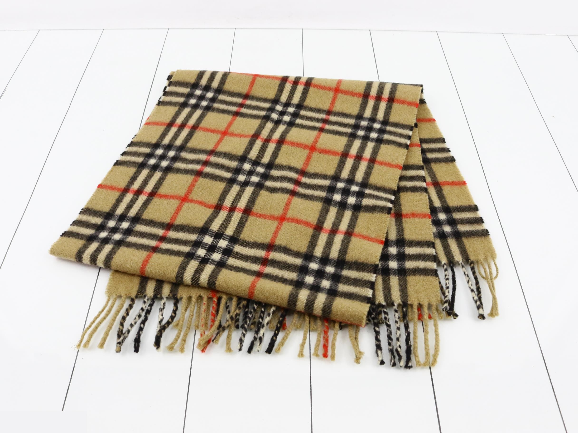 Nova Check Scarf, Beige — view 3