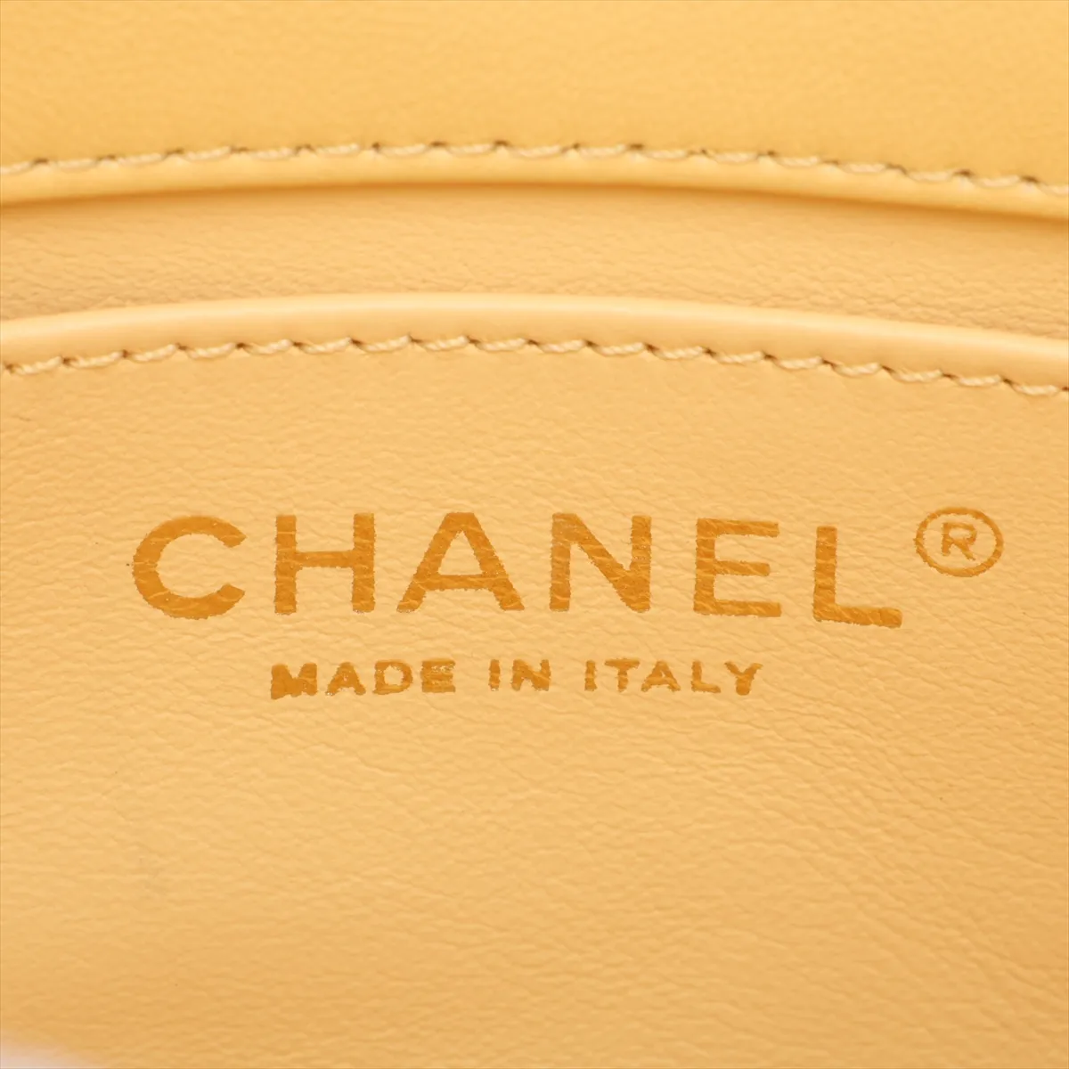 Mini Matelassé Lambskin 2-Way Shoulder Bag, Yellow with Gold Hardware, 31188754 (Serial Number ), AS2387 — view 10