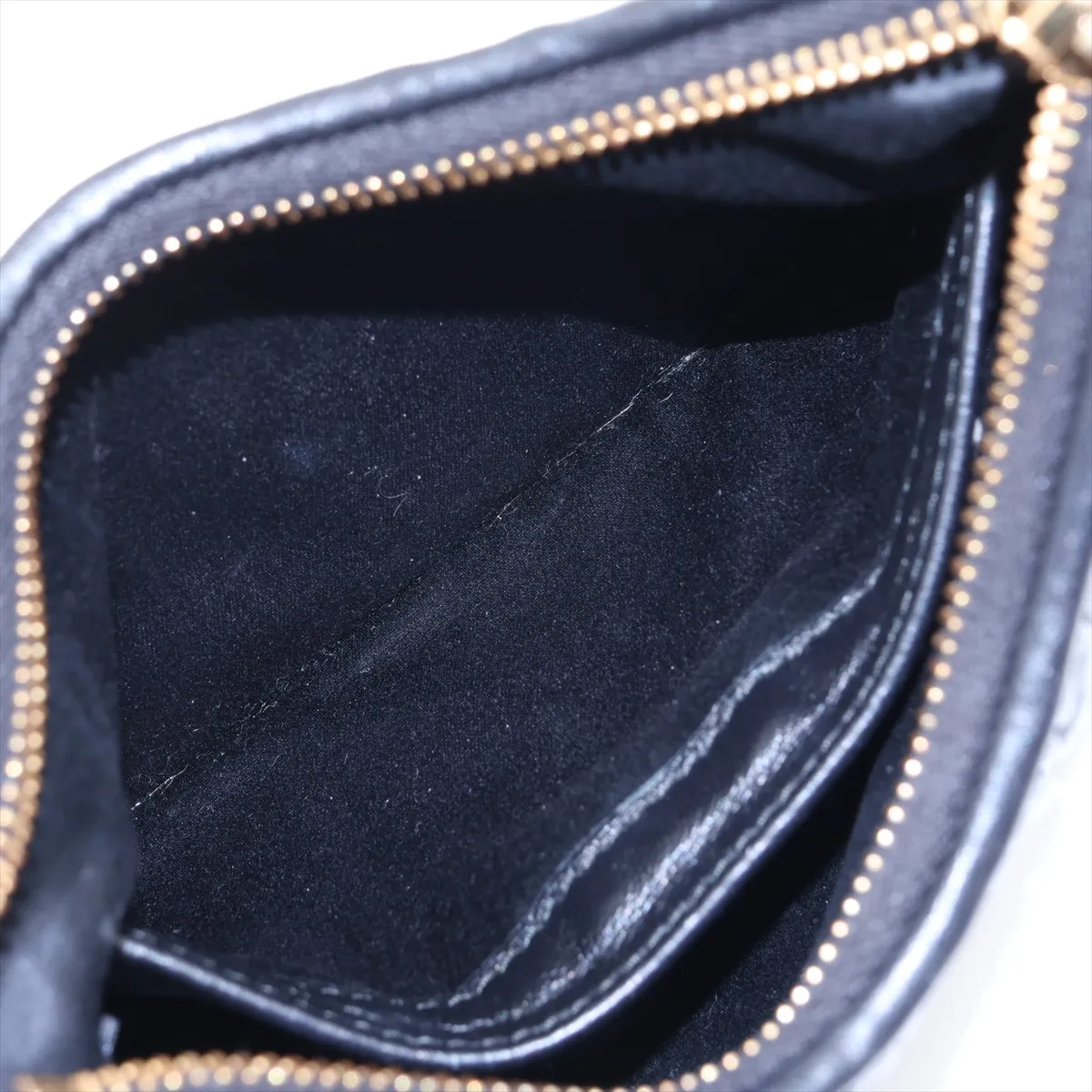 Matelassé Leather 2-Way Shoulder Bag, Black — view 9