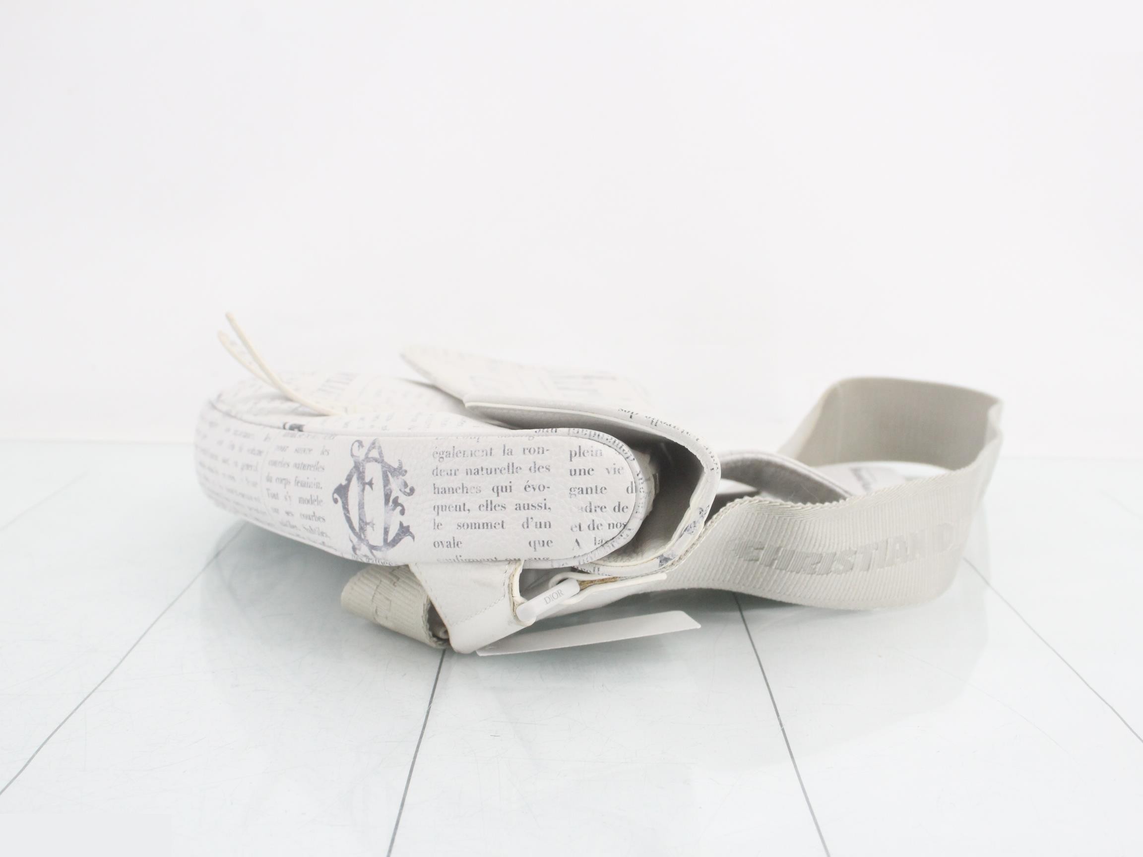 Daniel Arsham Collaboration Leather Saddle Bag Newspaper — view 3