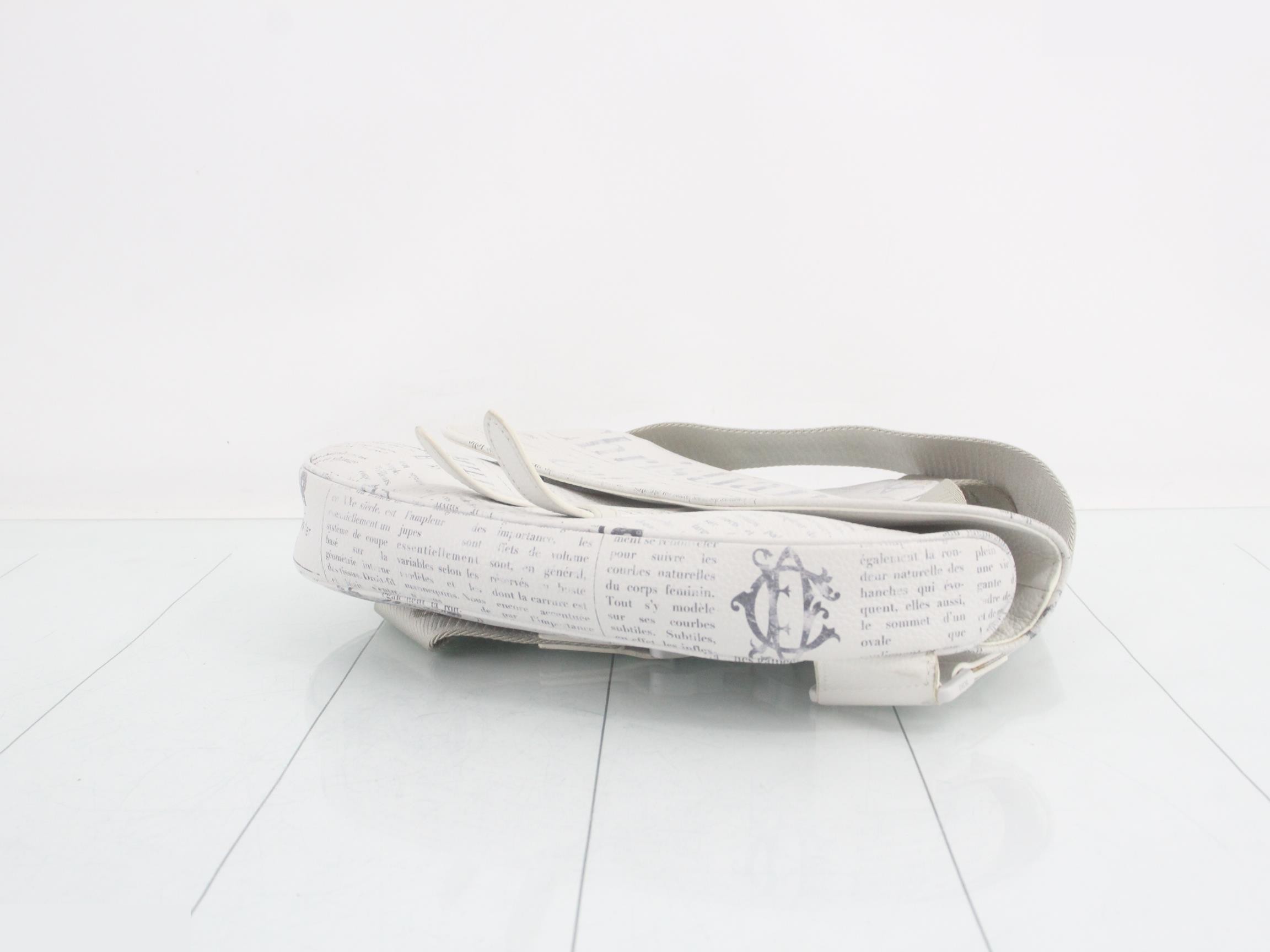 Daniel Arsham Collaboration Leather Saddle Bag Newspaper — view 6