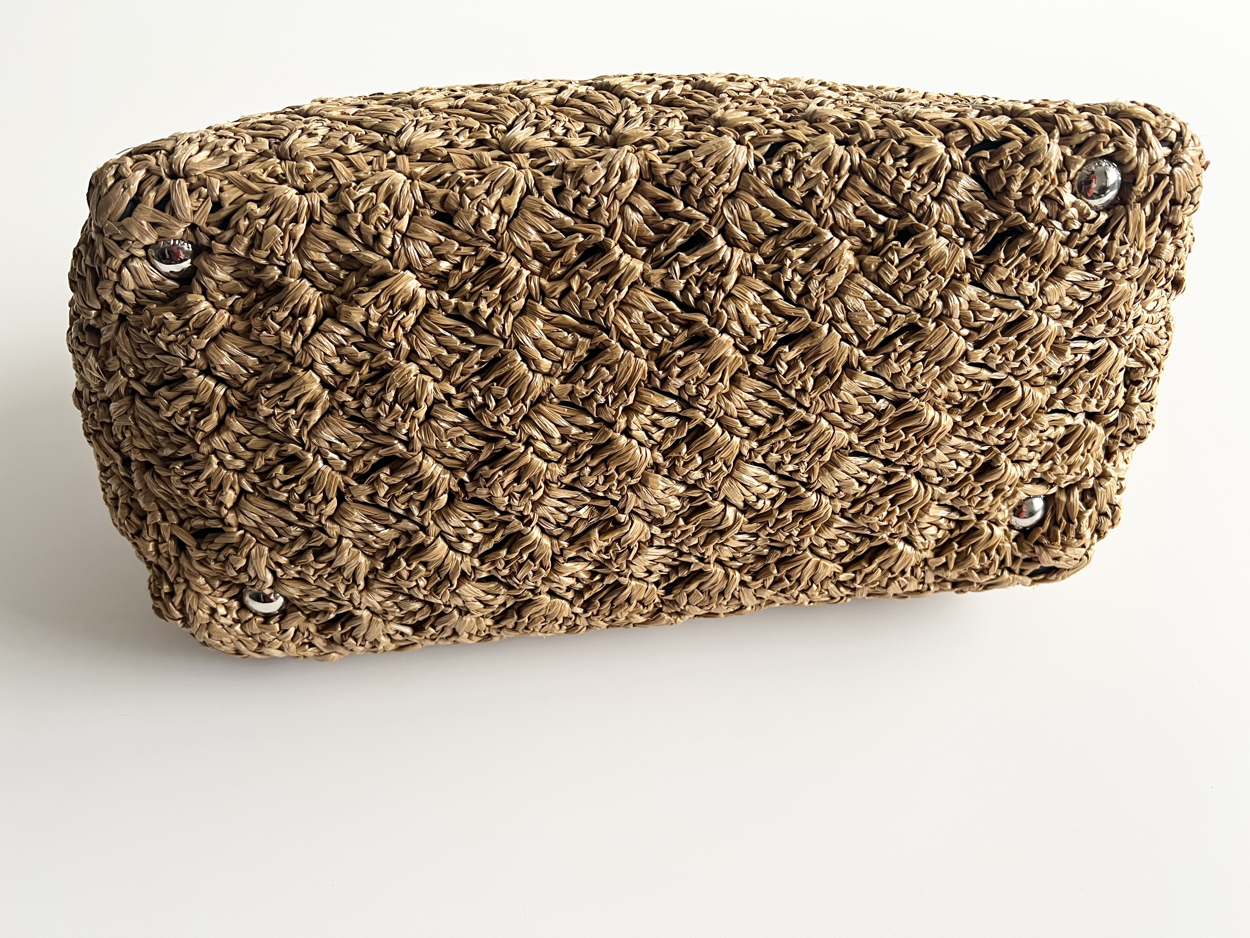 Canapa Raffia Straw Triangle Logo 2-way Handbag Tote Bag Shoulder Bag Handbag — view 15
