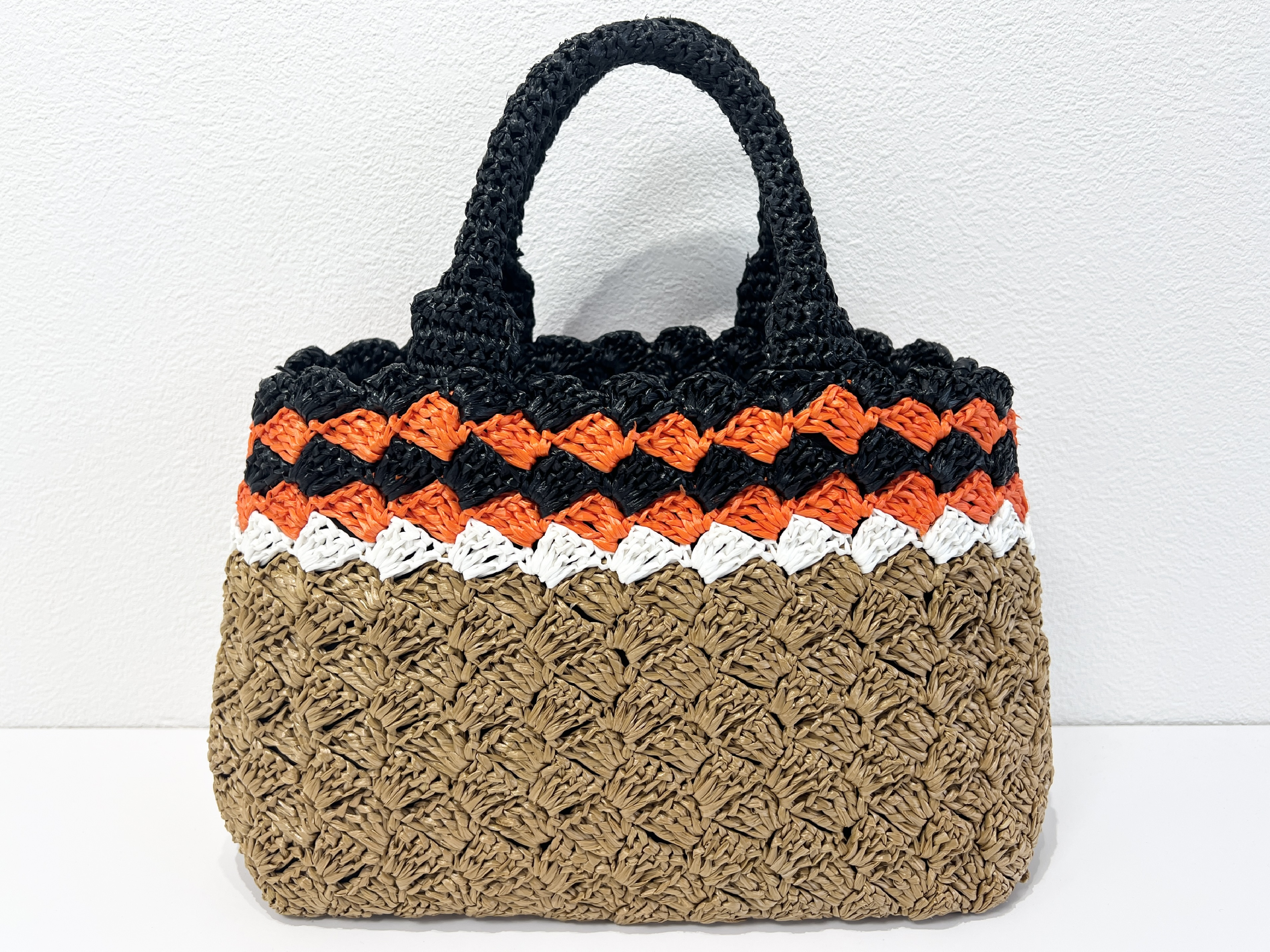 Canapa Raffia Straw Triangle Logo 2-way Handbag Tote Bag Shoulder Bag Handbag — view 3