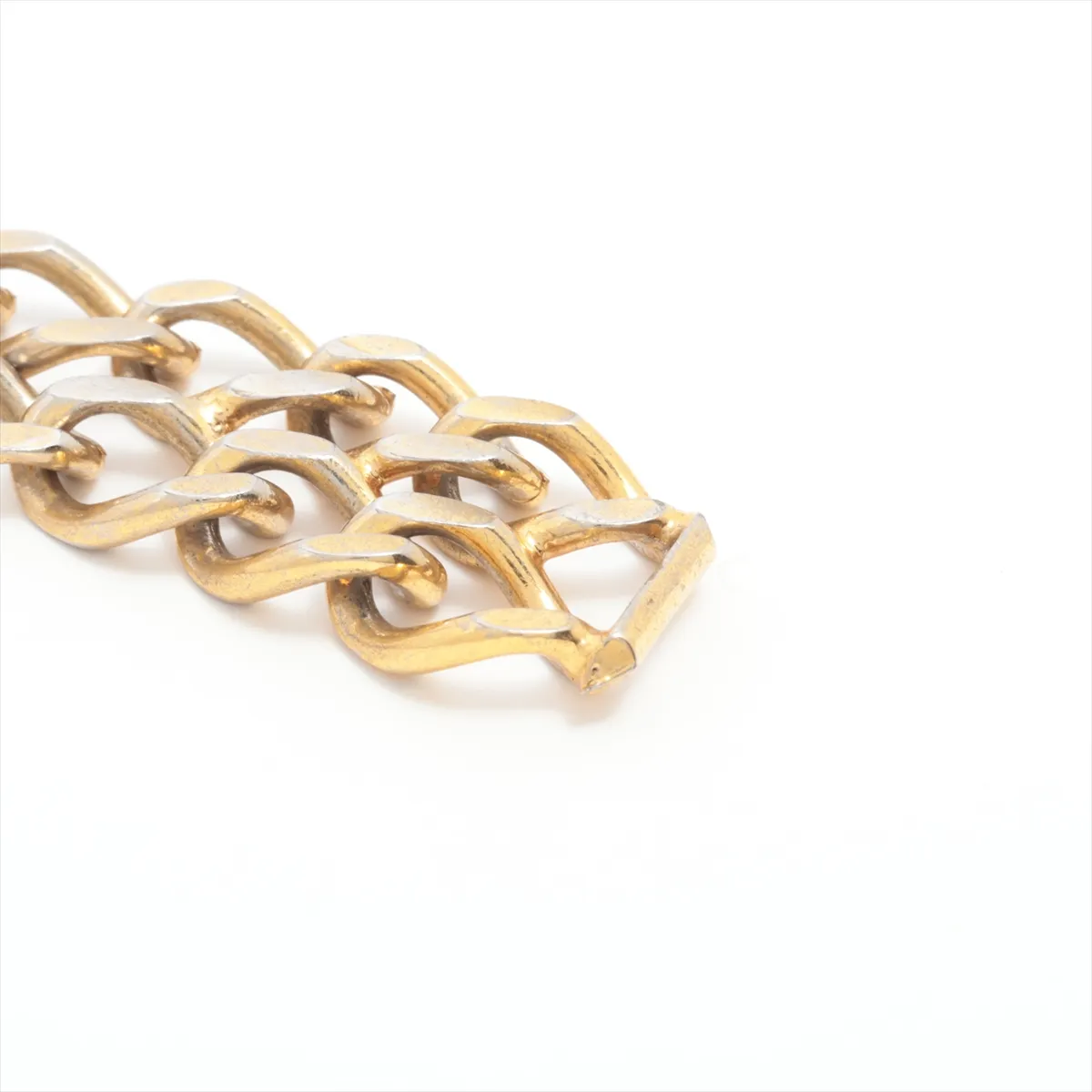 Coco Mark Chain Belt, GP Gold. Shows signs of wear, including — view 4