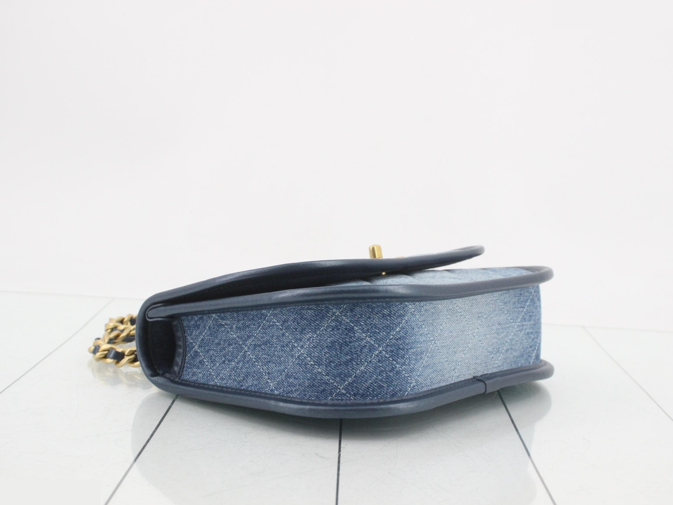 IC plate denim shoulder bag, self-standing. — view 5