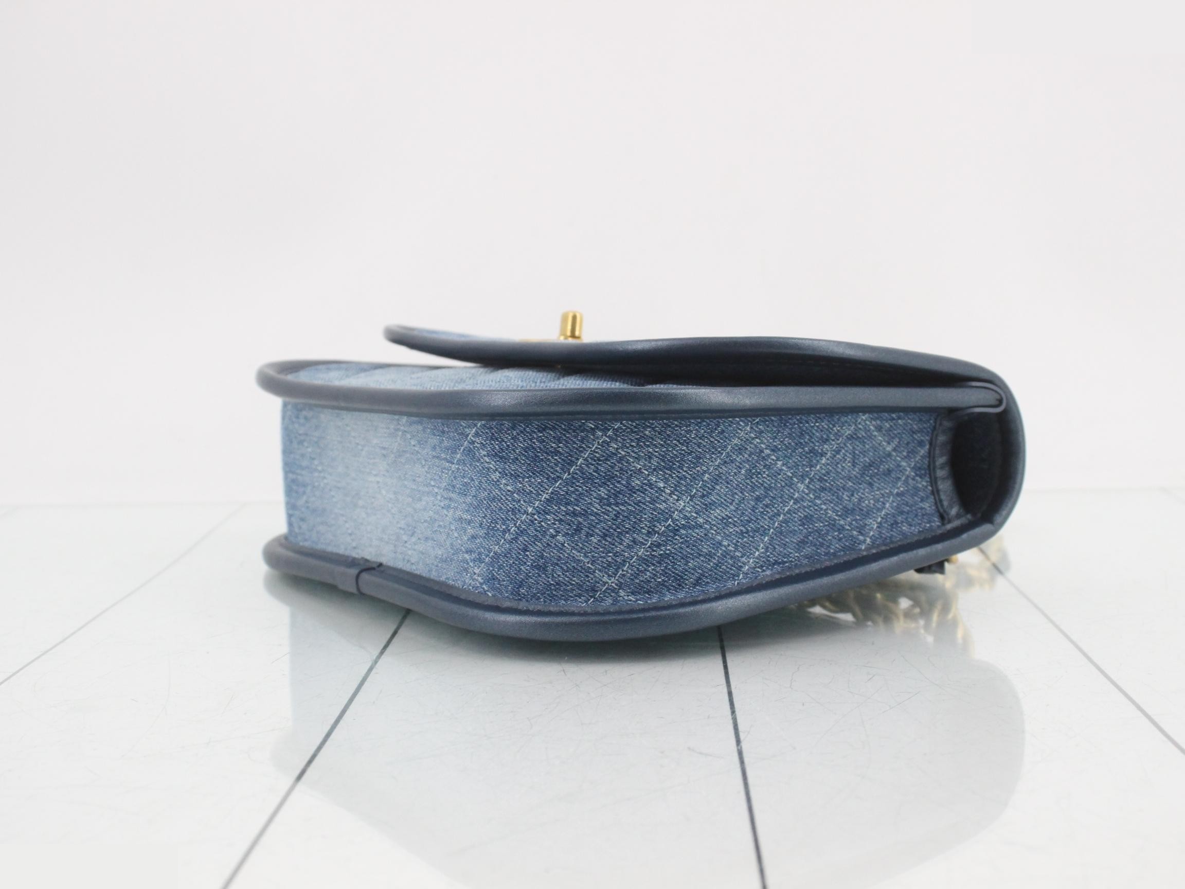 IC plate denim shoulder bag, self-standing. — view 6