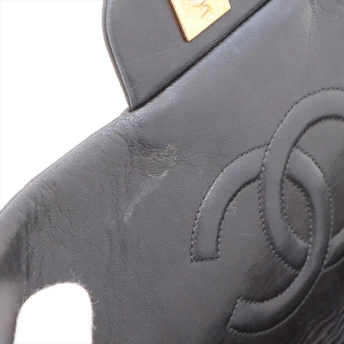 Matelasse Lambskin Chain Backpack Black Gold Hardware 4371685 4th Series — view 15