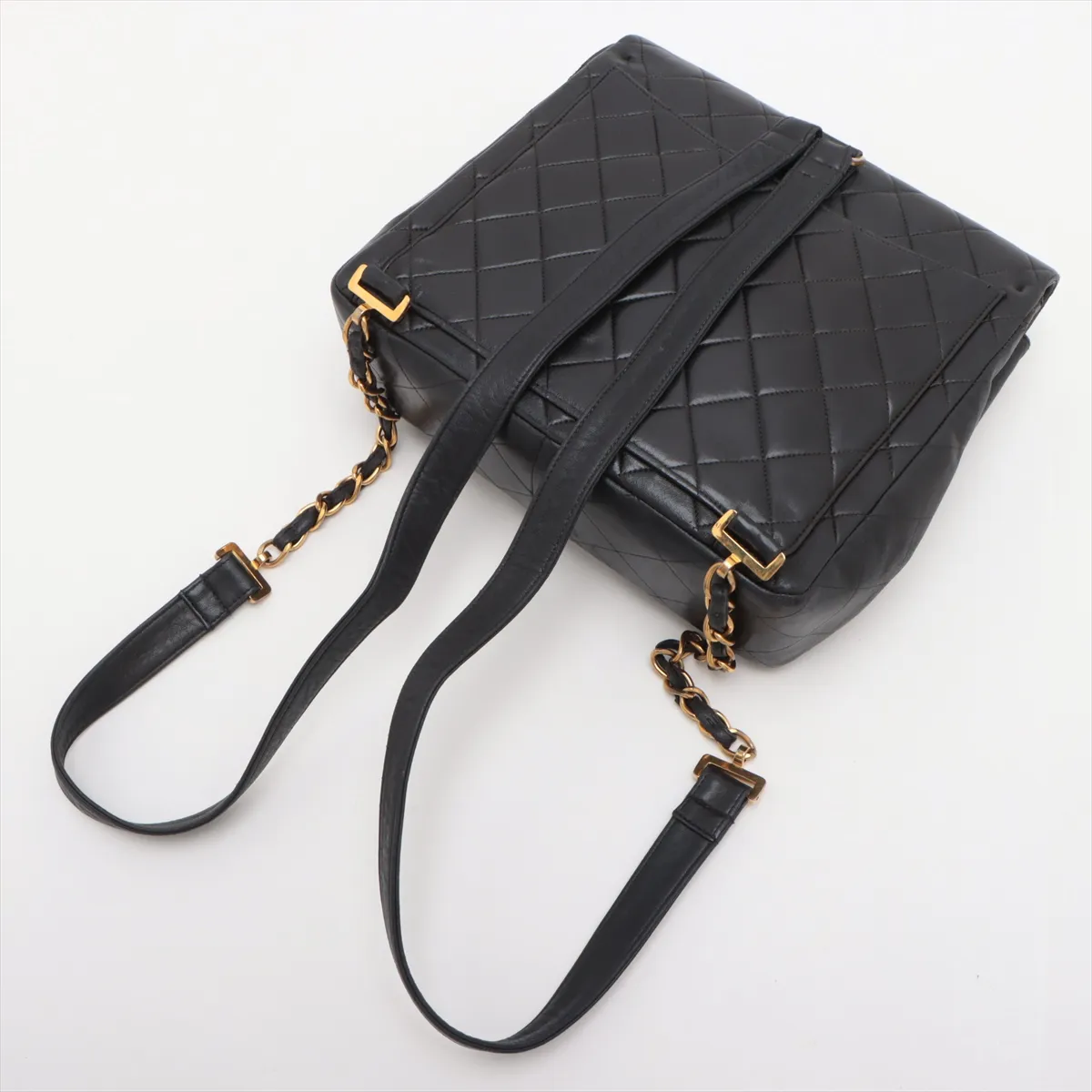 Matelasse Lambskin Chain Backpack Black Gold Hardware 4371685 4th Series — view 5