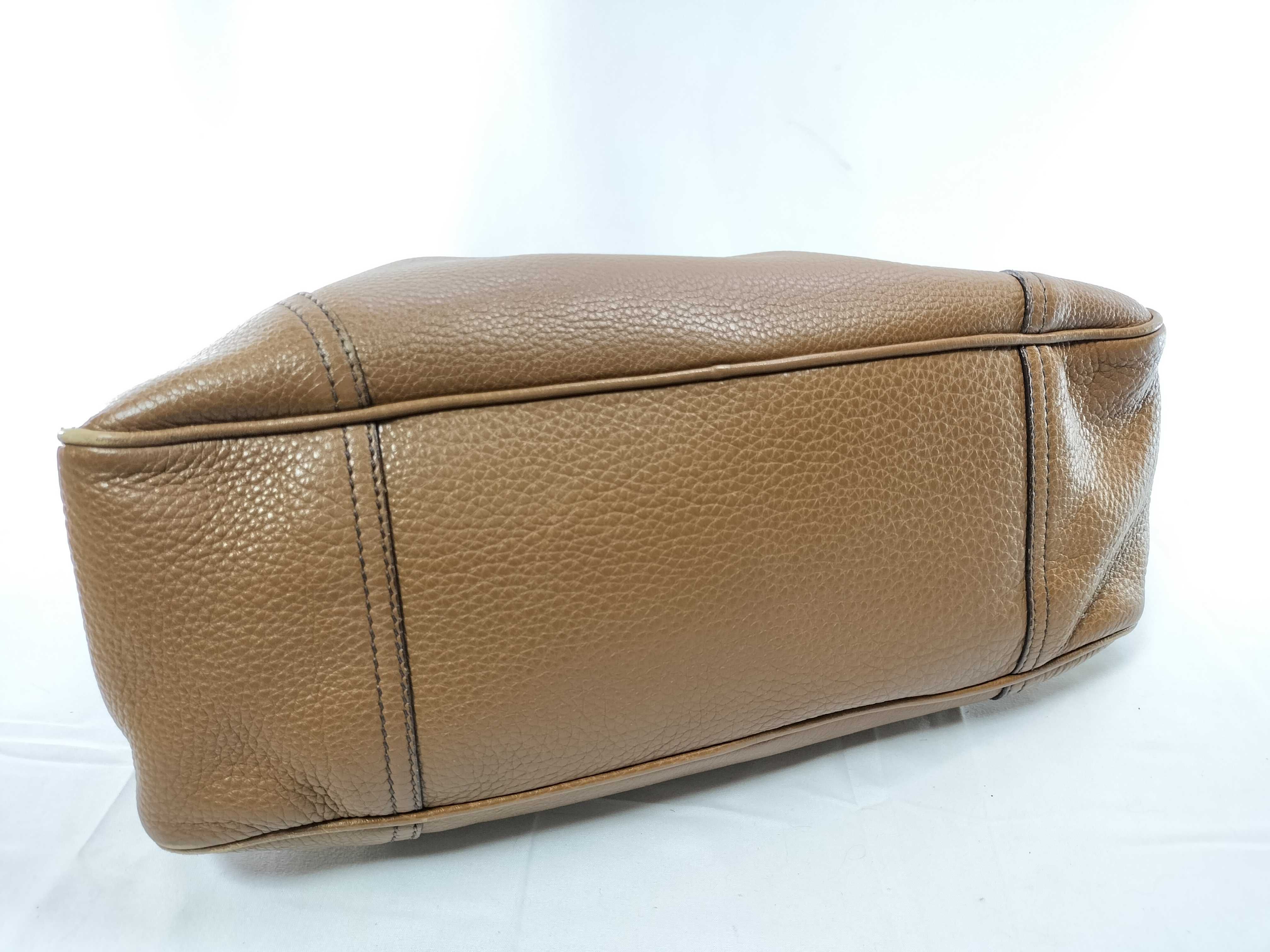 All-Leather Brown Boston Bowling Bag Tote Bag — view 8
