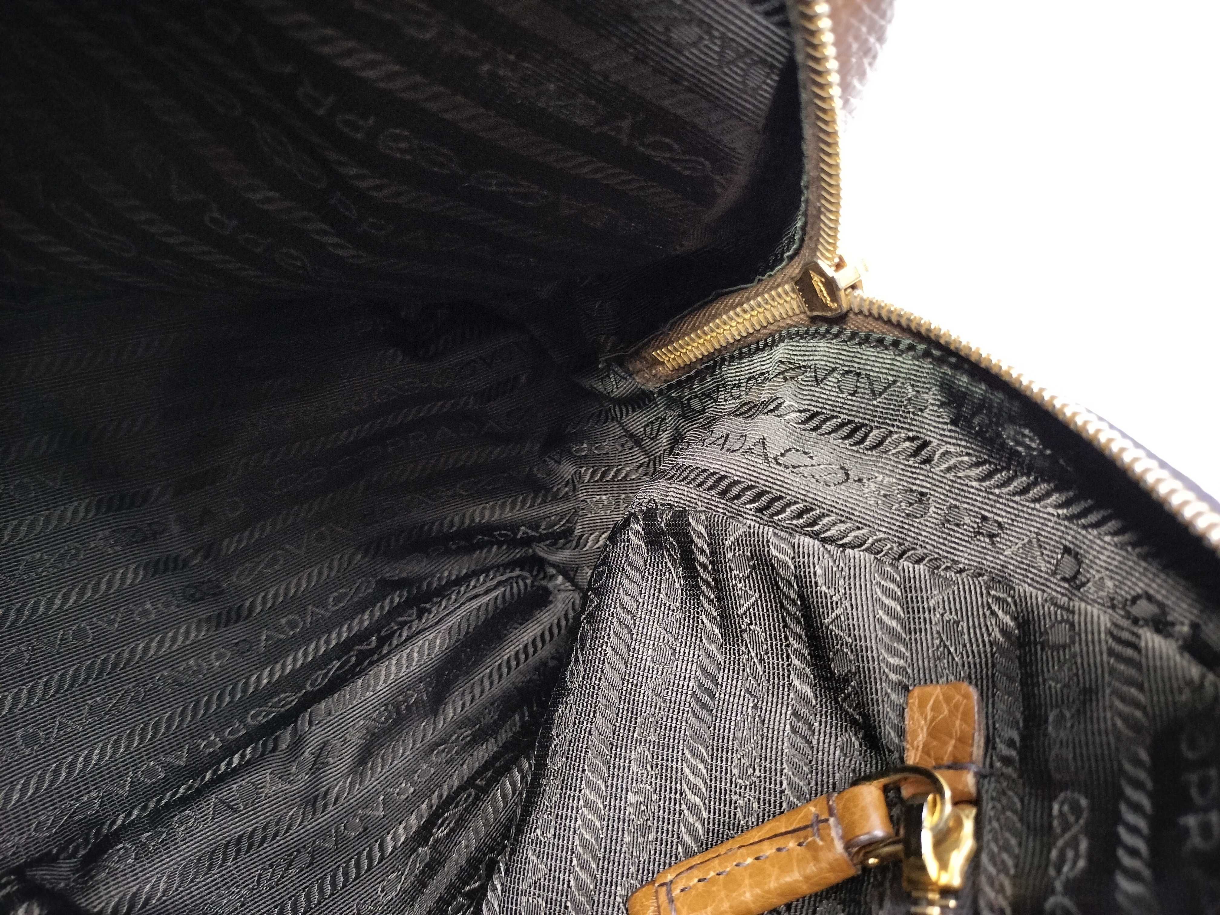 All-Leather Brown Boston Bowling Bag Tote Bag — view 9