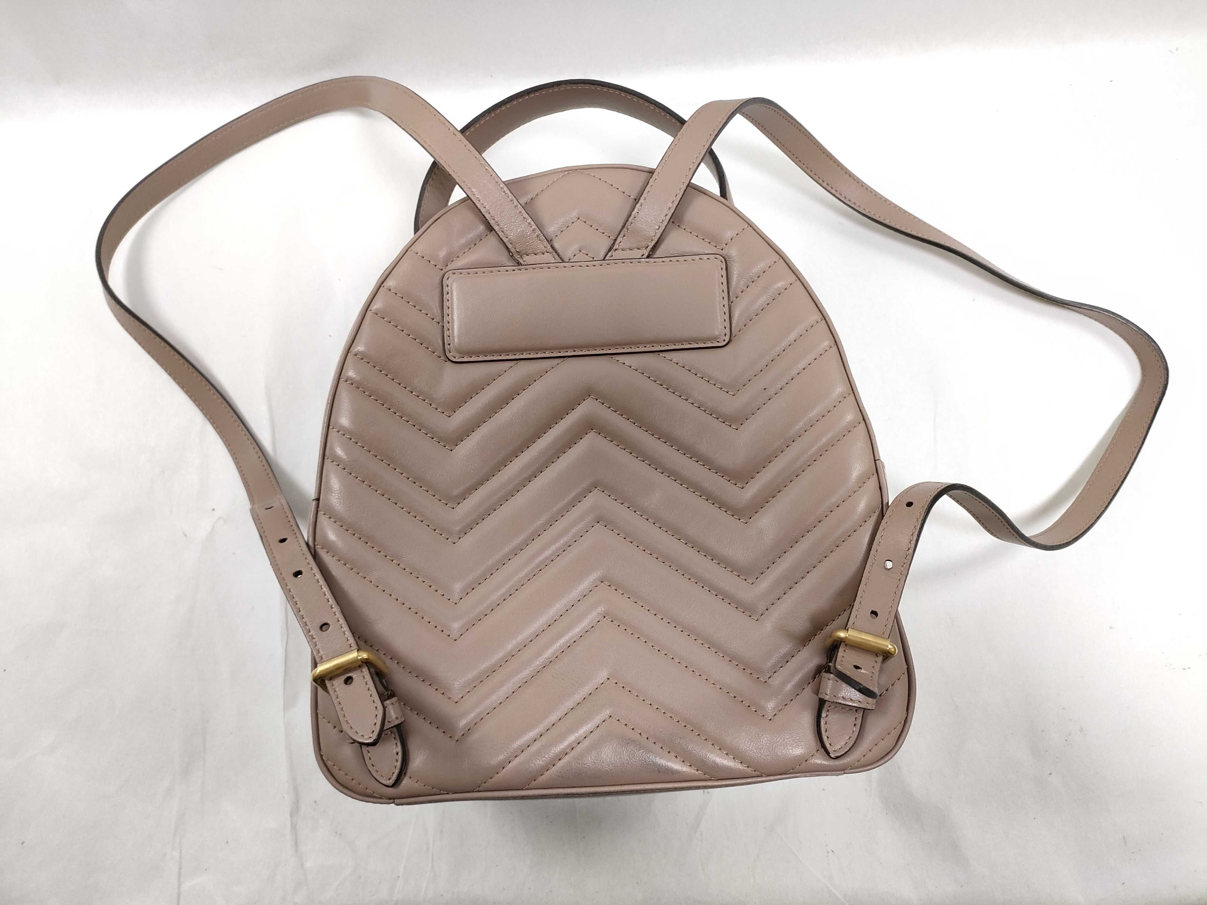 SG-GucciGG Marmont Leather Backpack Pink 476671 Backpack — view 3