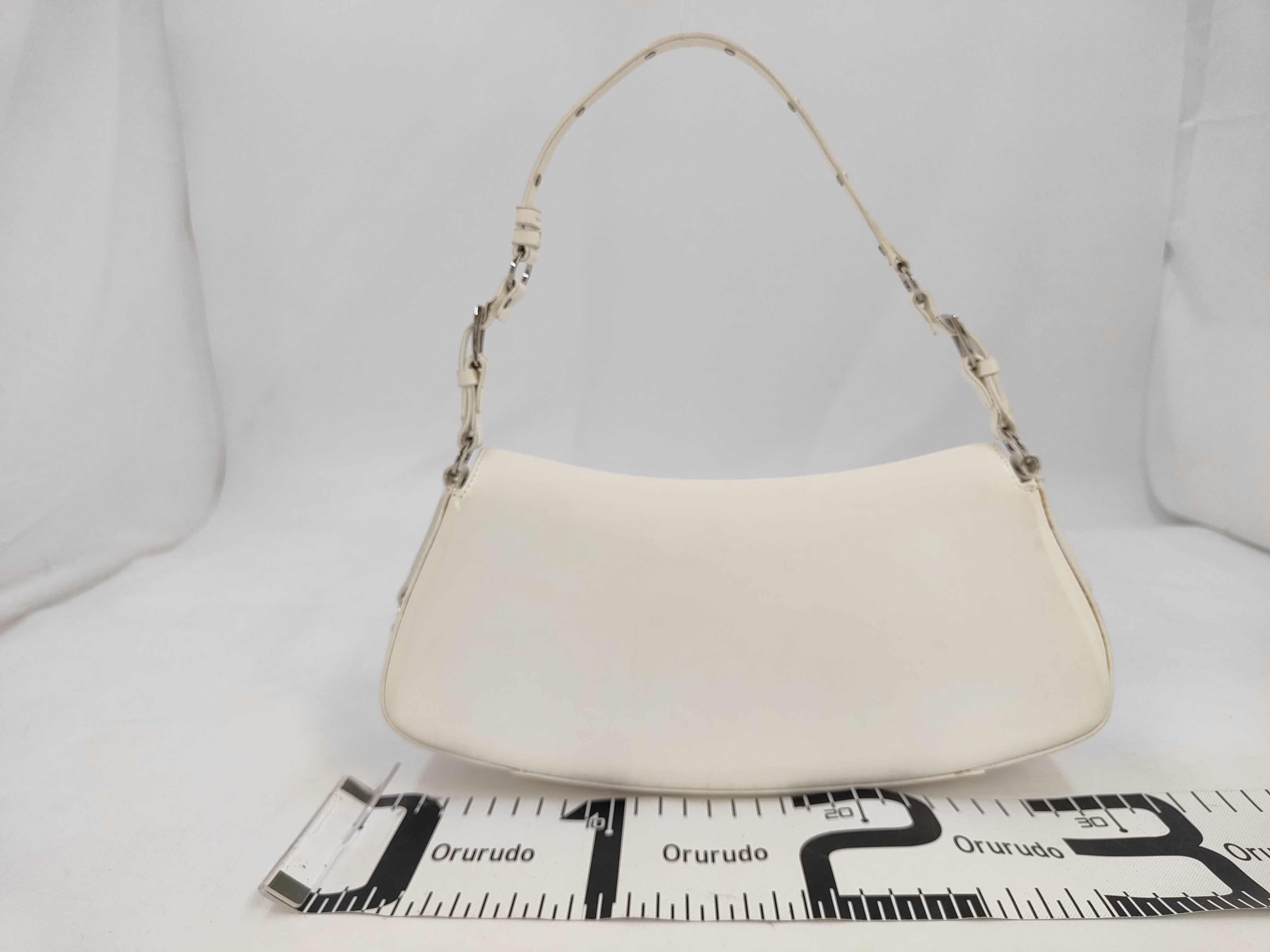 Bondage Handbag, Patent Leather, White, with Dust Bag — view 2