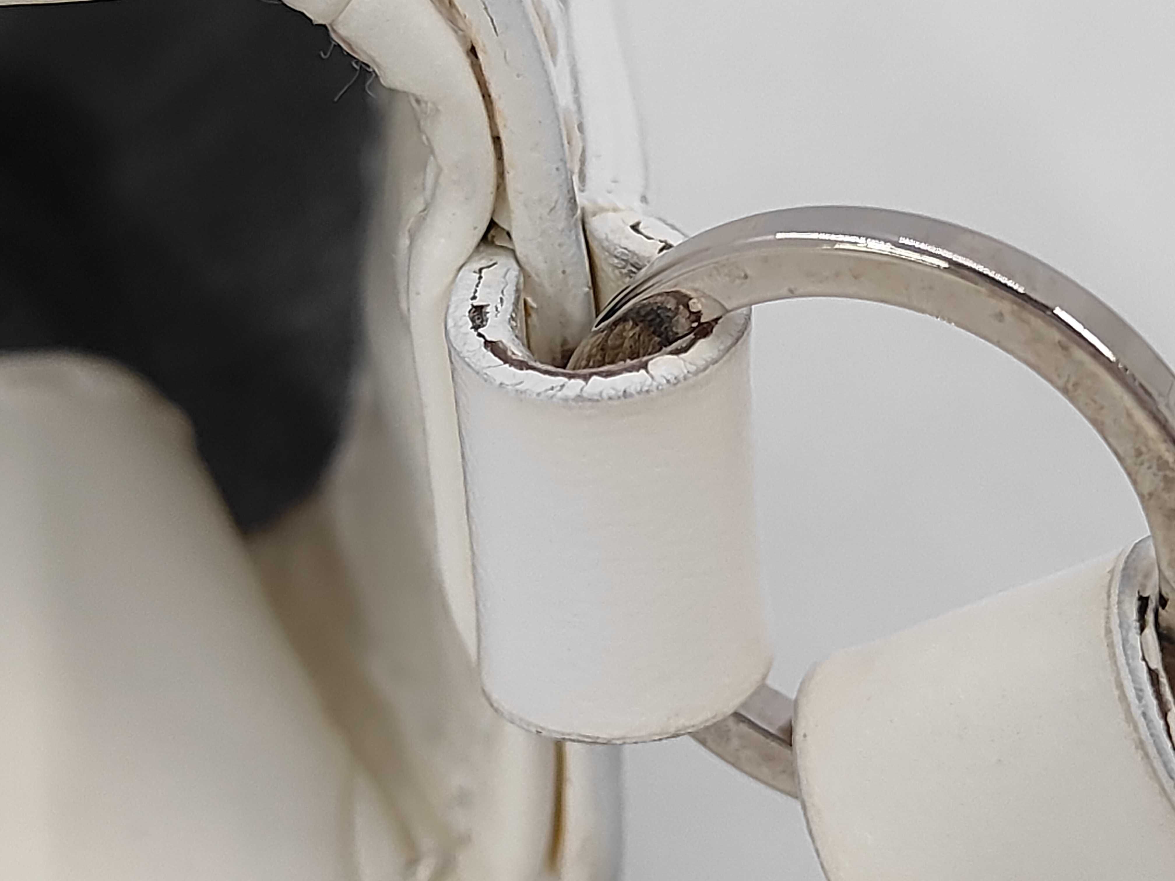 Bondage Handbag, Patent Leather, White, with Dust Bag — view 11