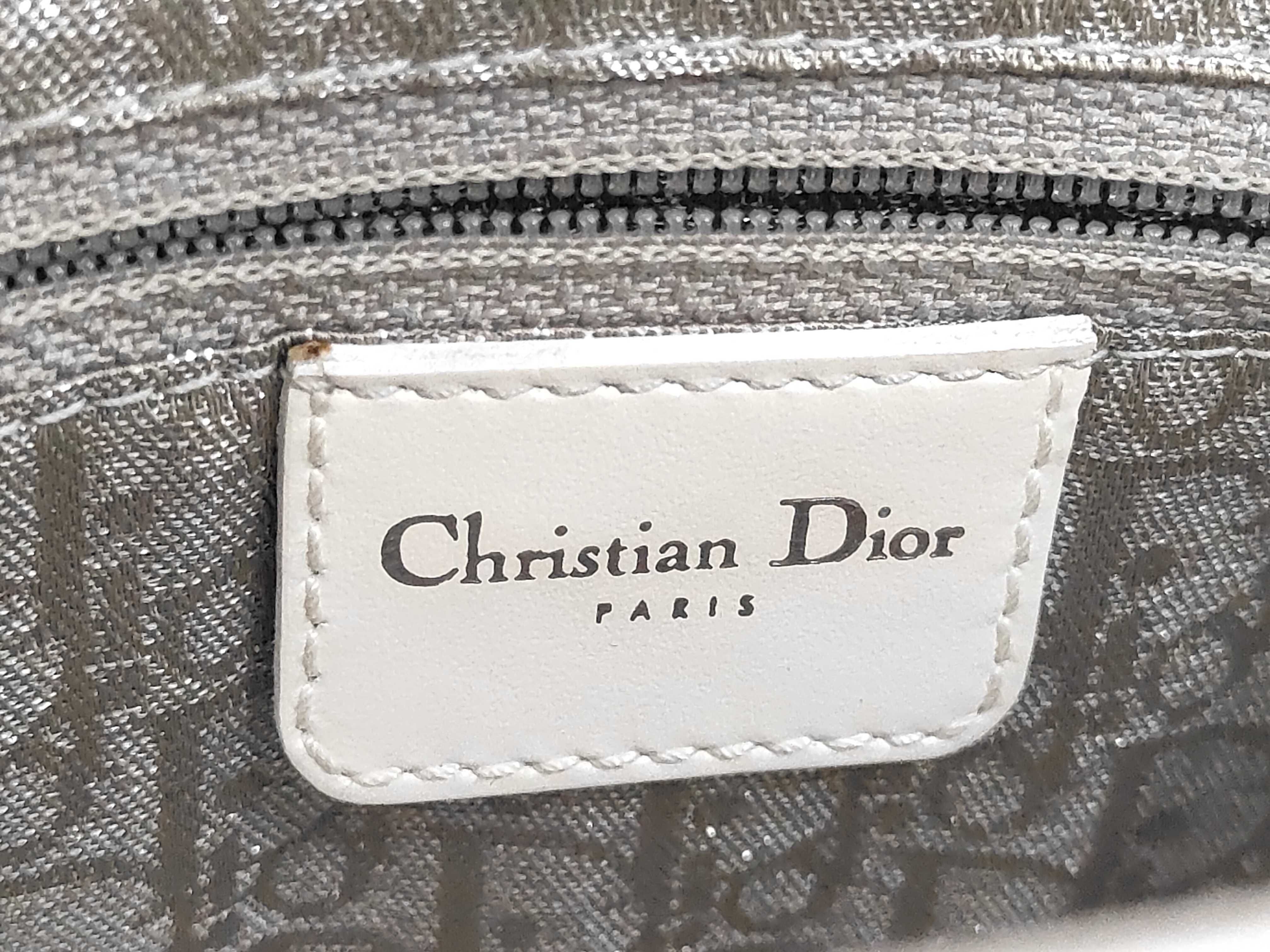 Bondage Handbag, Patent Leather, White, with Dust Bag — view 10