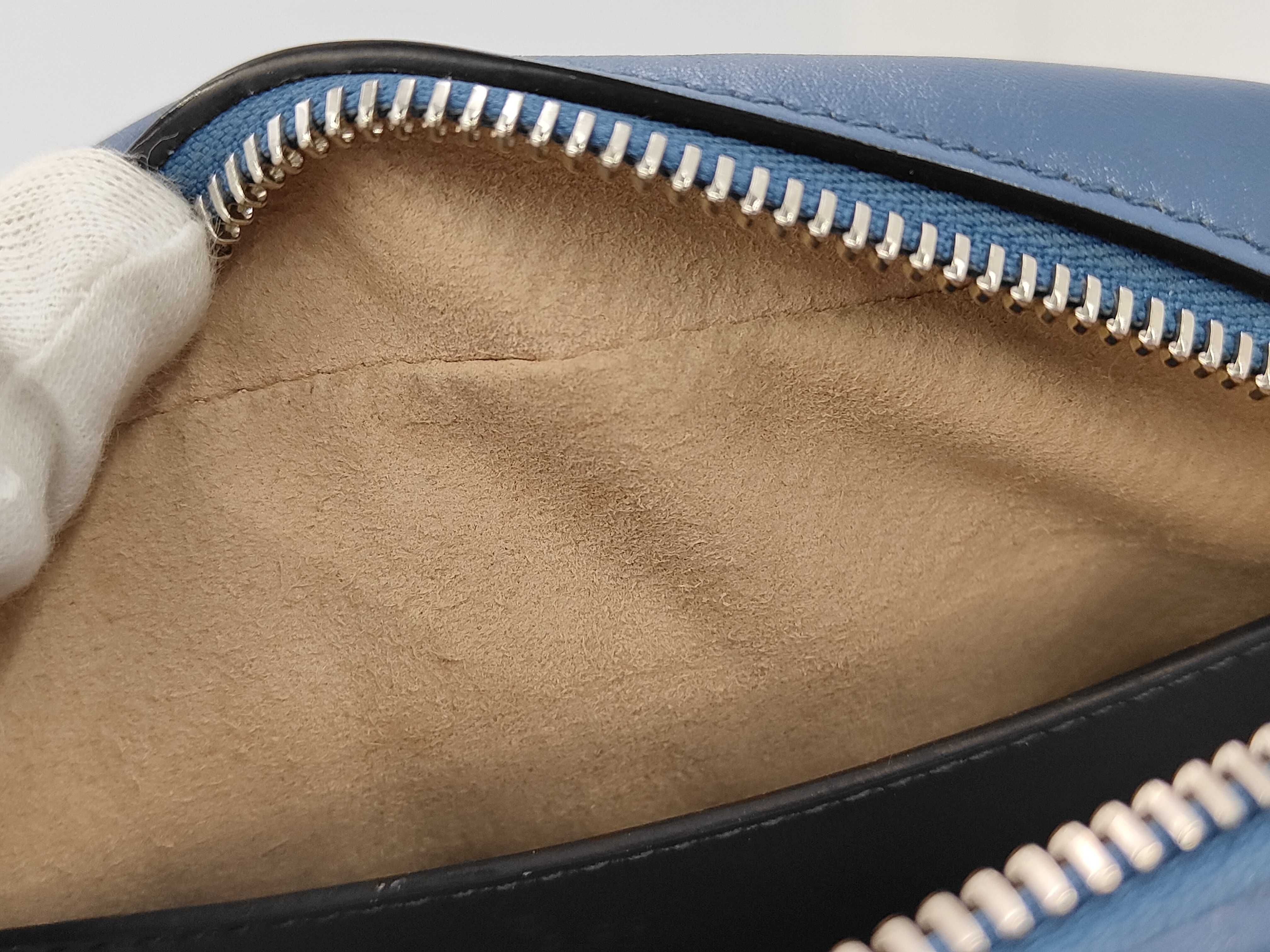 GG Silver Tone Marmont Quilted Top Zip Leather Mini Shoulder Bag Blue 634936 Shoulder Bag — view 8