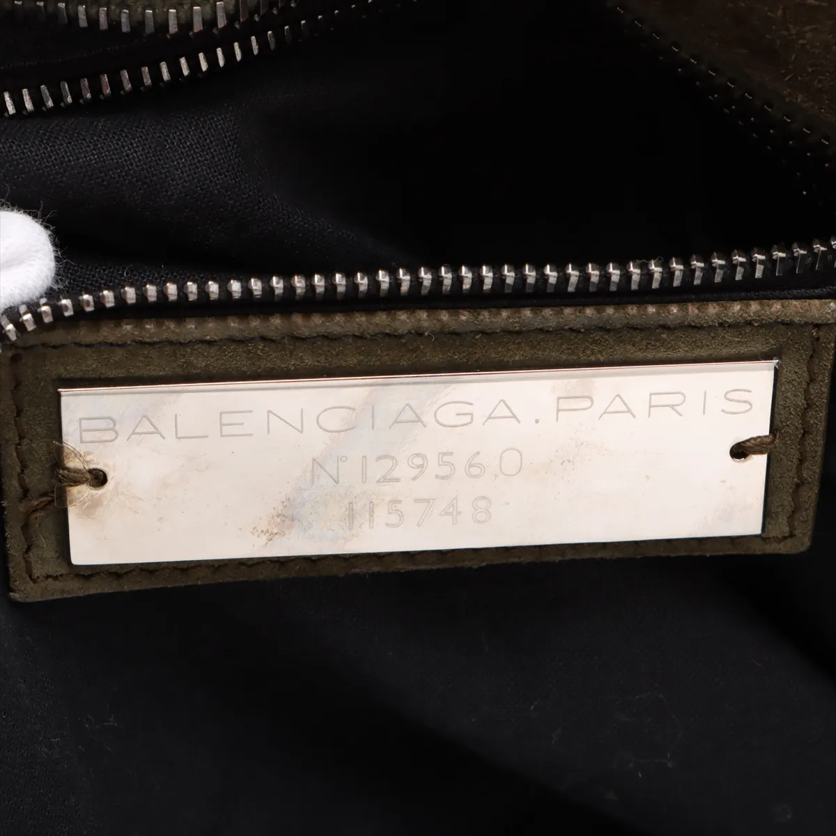 The City Suede x Leather 2WAY Handbag Green 115748 — view 11