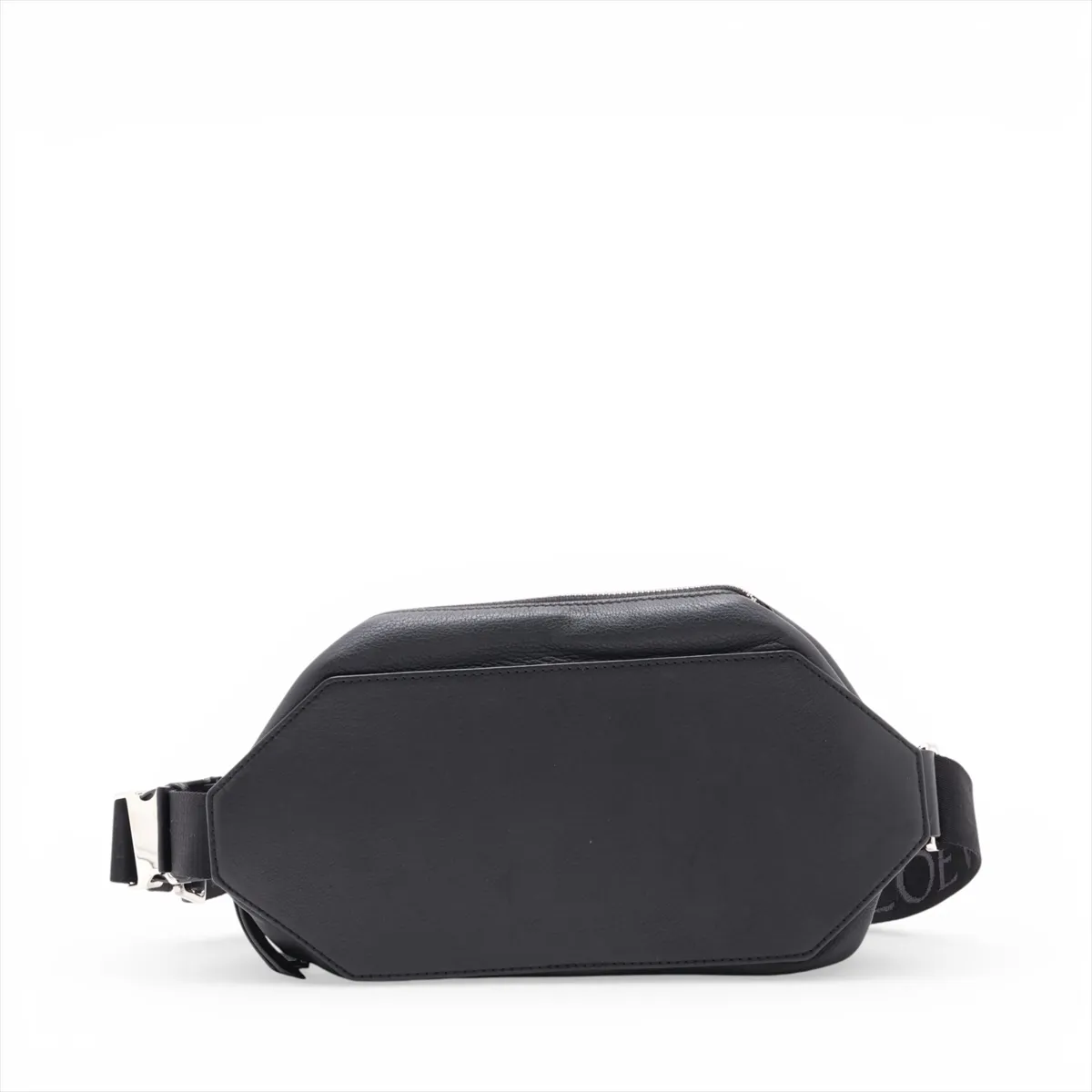 Convertible Sling Leather Body Bag, Black — view 2