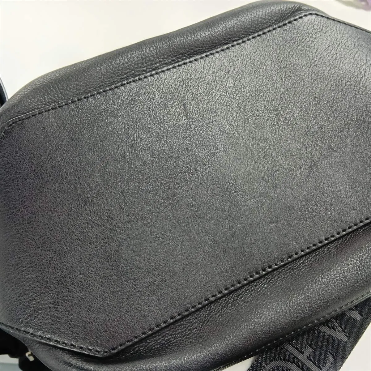 Convertible Sling Leather Body Bag, Black — view 12