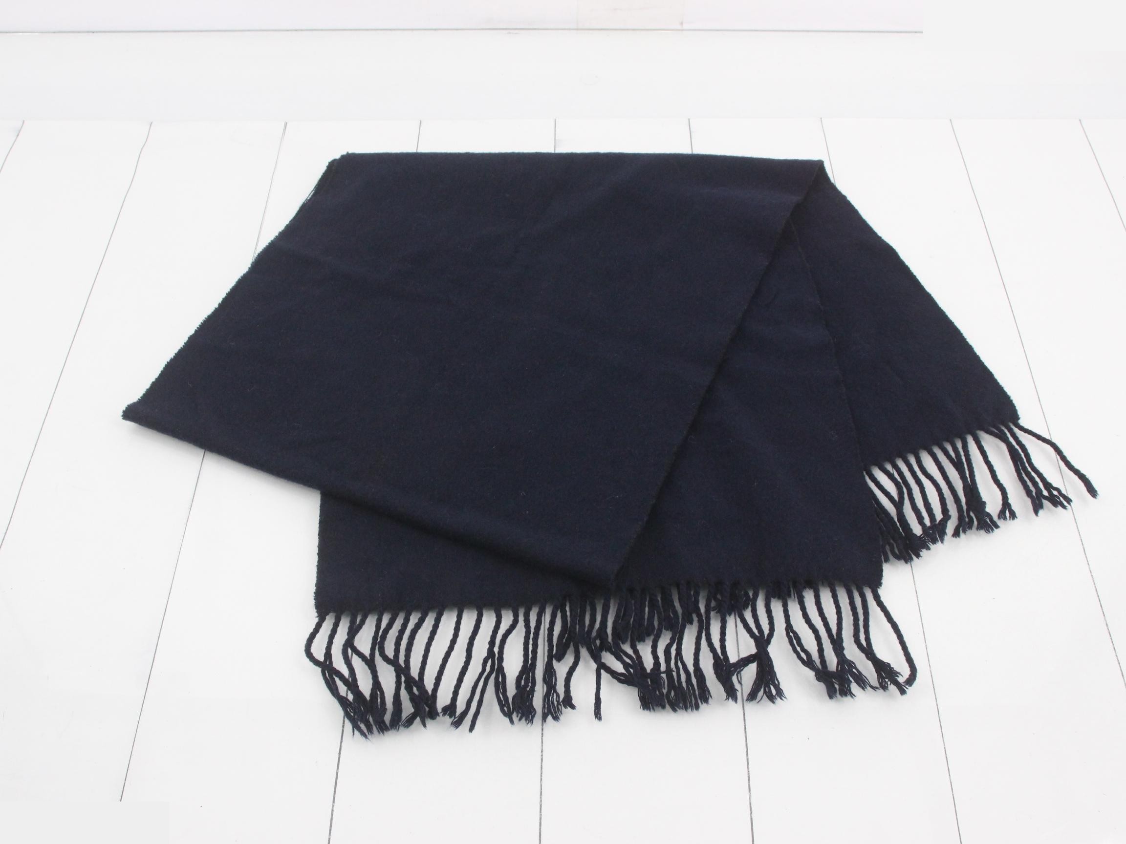 Scarf, navy, 100% cashmere — view 3