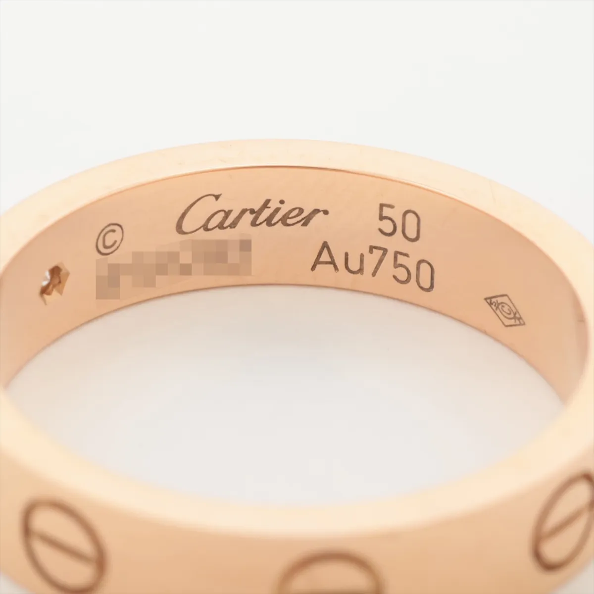 Mini Love 1P Diamond Ring 750(PG) 4.4g 50 Initial BSR282 Thread — view 3