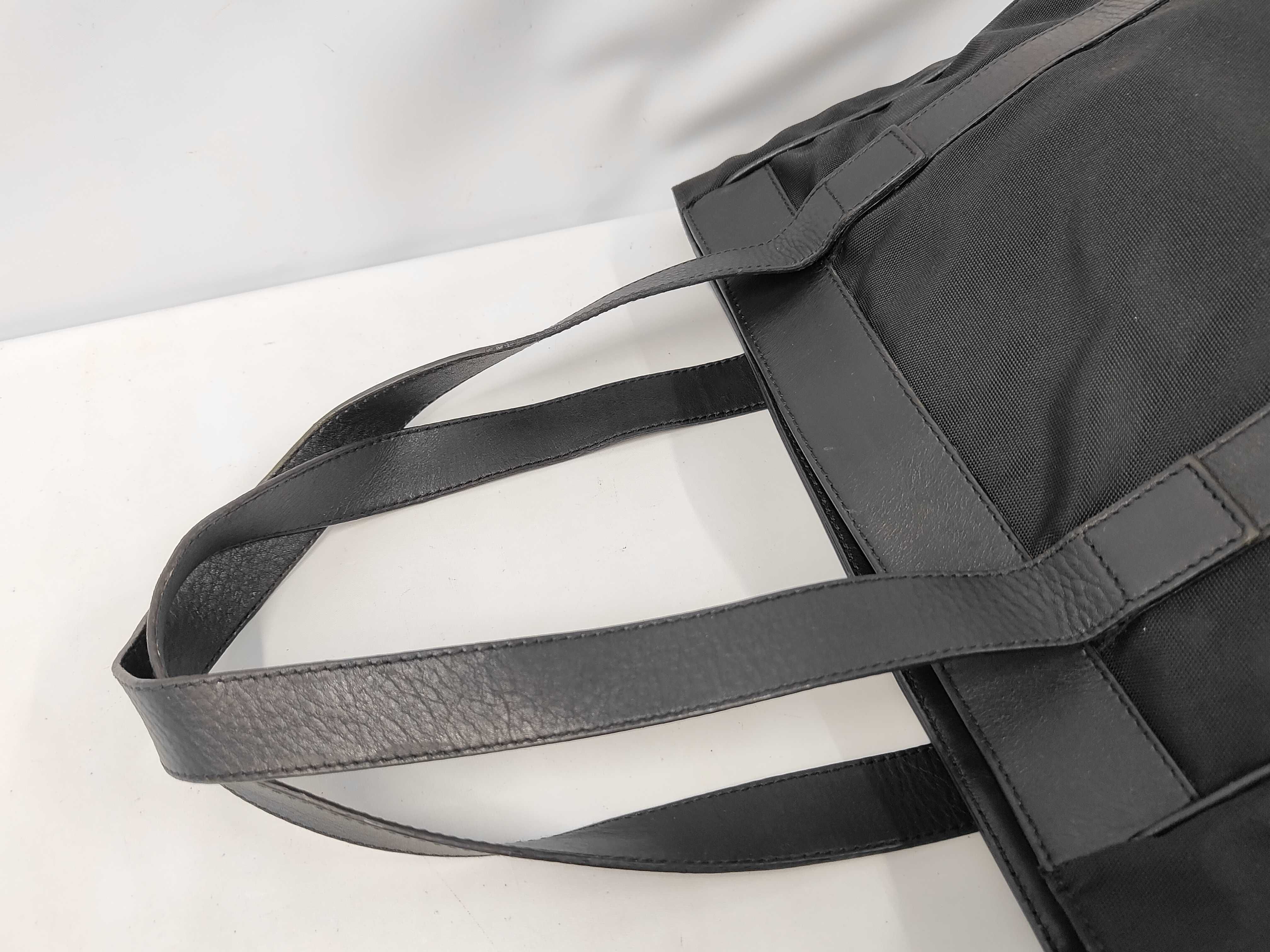 Nylon Leather Tote Bag — view 5