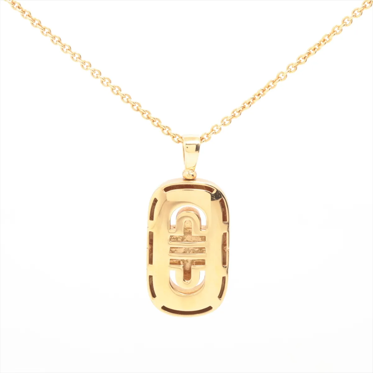 Parentesi necklace, 750 (yellow gold), 15.1g, loose bail. — view 2