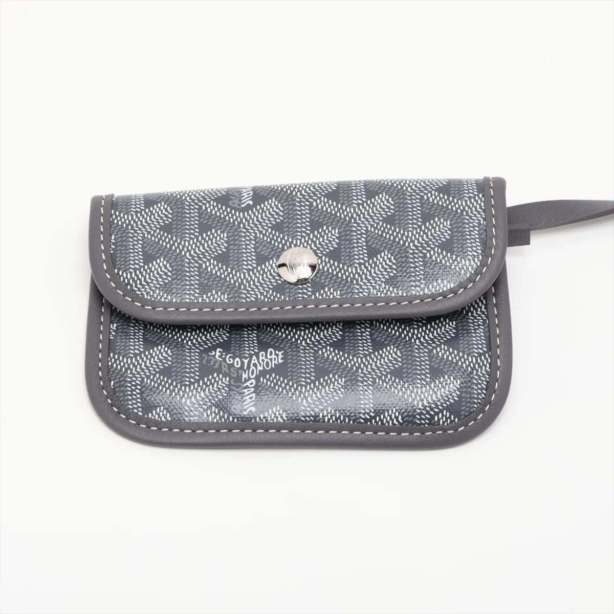 Ange Mini PVC x Leather Handbag, Gray, with Clip — view 10
