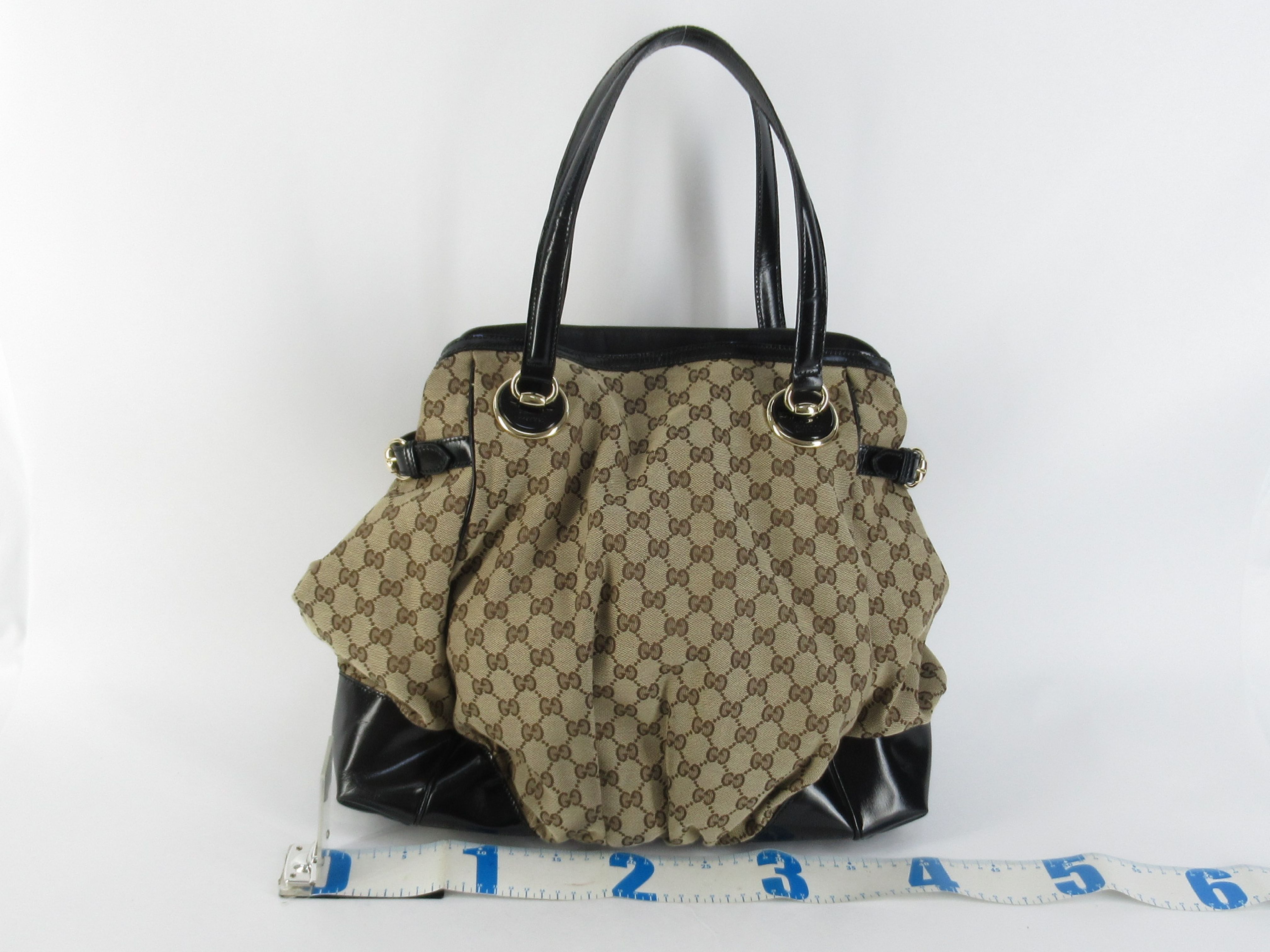 GG Canvas Tote Bag (203528) - Beige x Black — view 2
