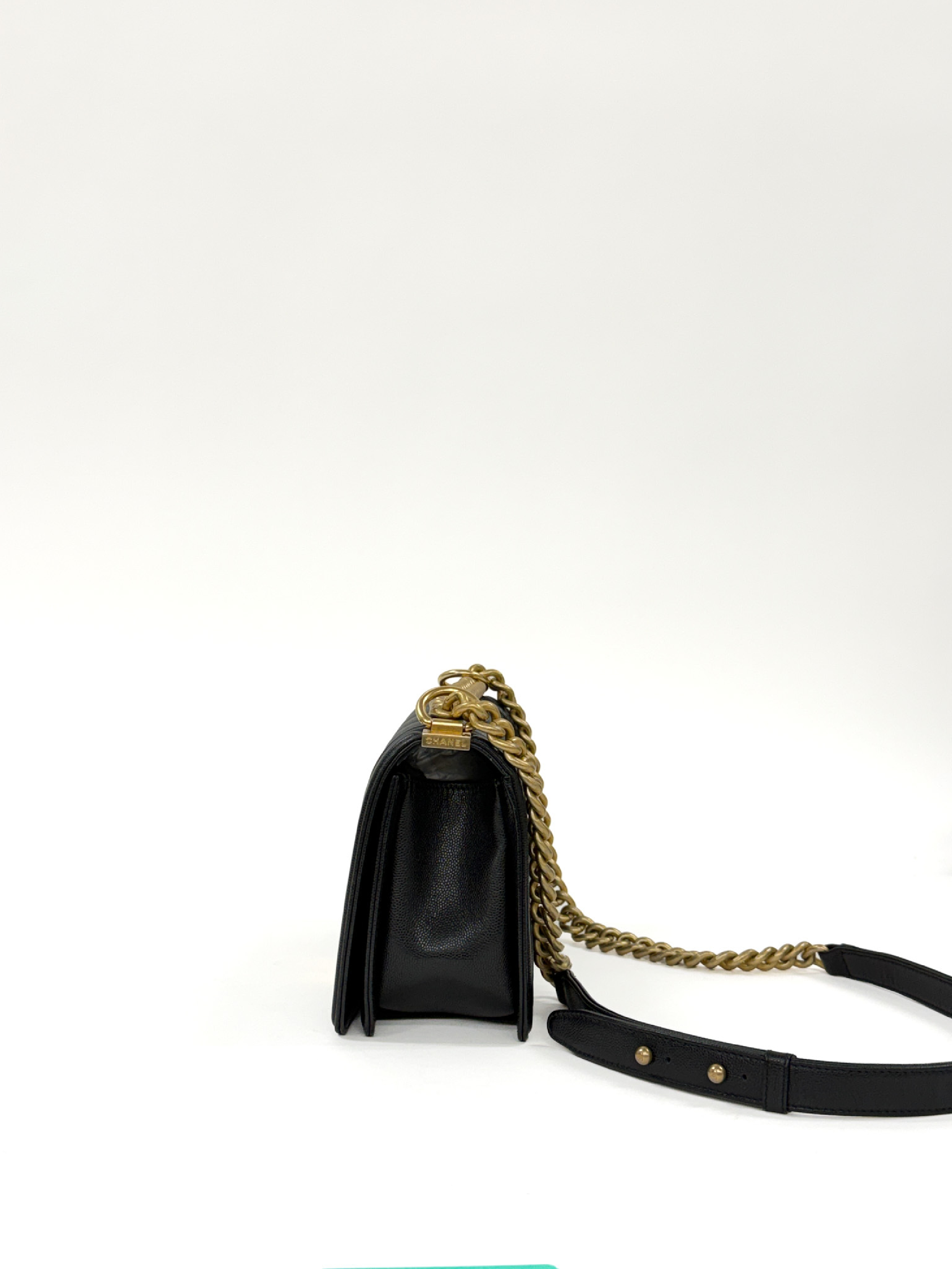 Boy Chanel Caviar Skin Random Plate Shoulder Bag — view 2