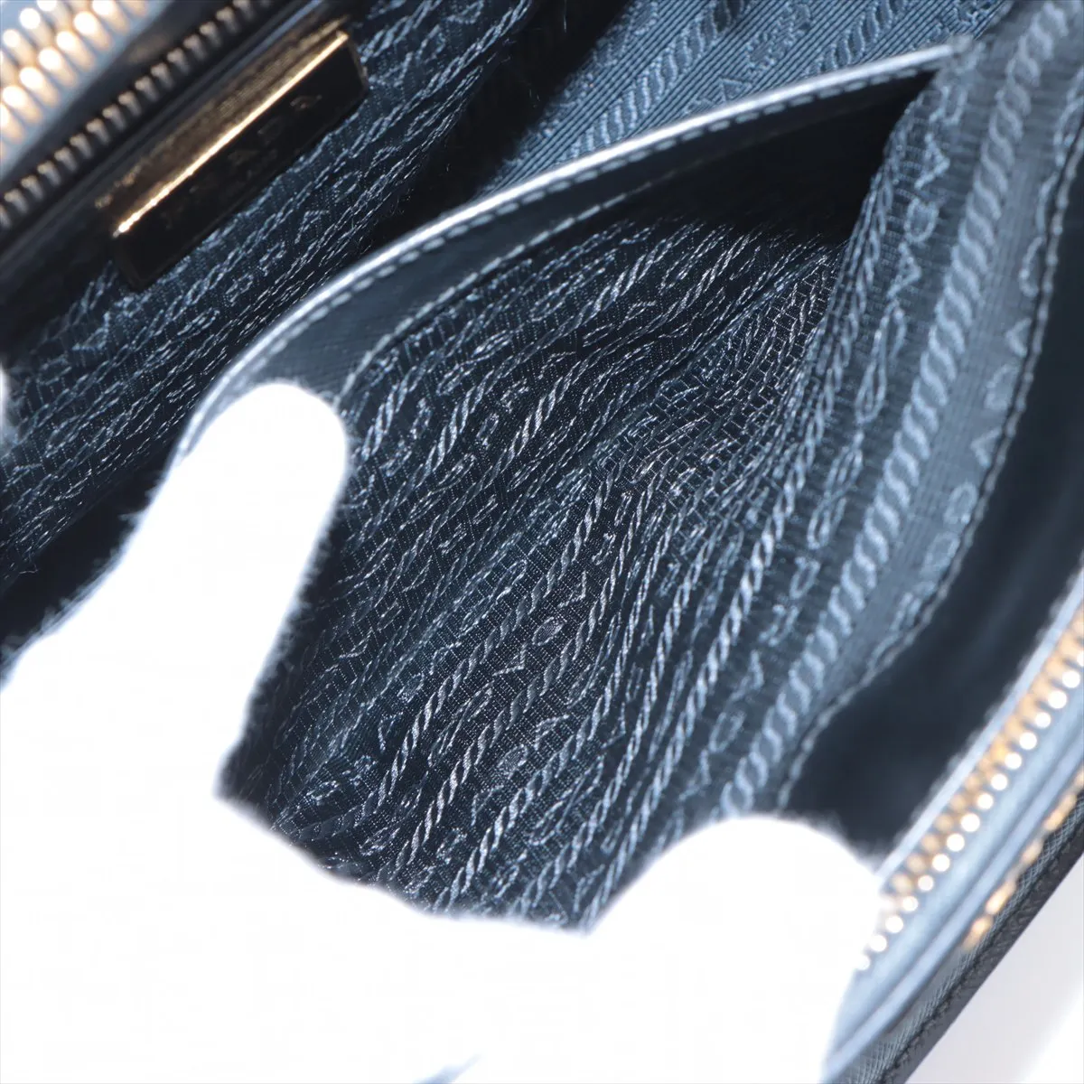 Saffiano Galleria Leather 2WAY Handbag Black — view 12