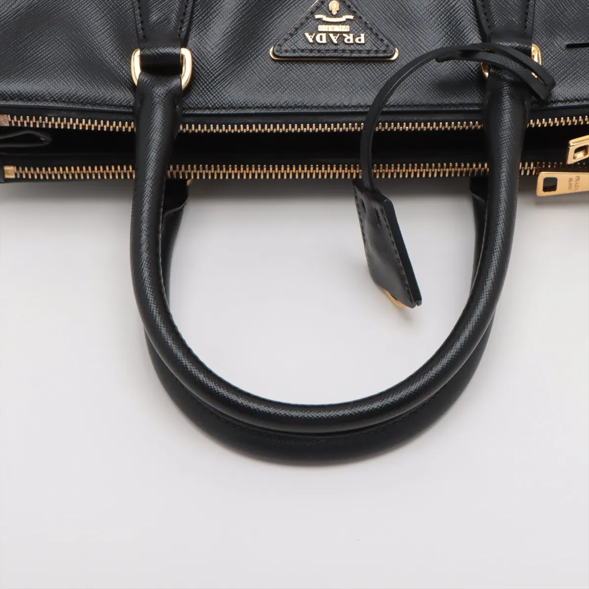 Saffiano Galleria Leather 2WAY Handbag Black — view 5