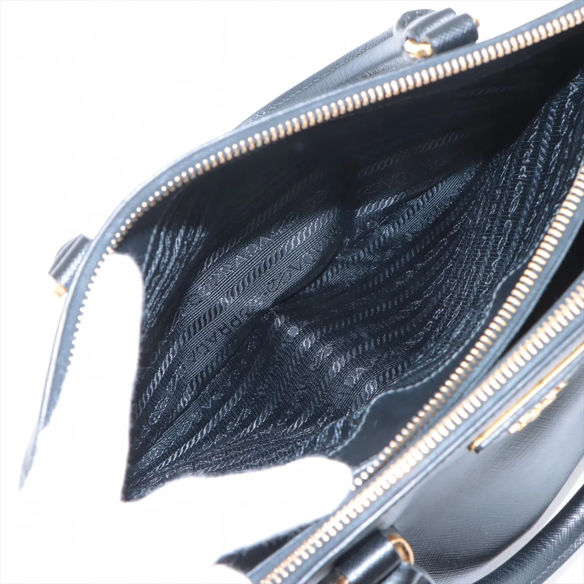 Saffiano Galleria Leather 2WAY Handbag Black — view 9