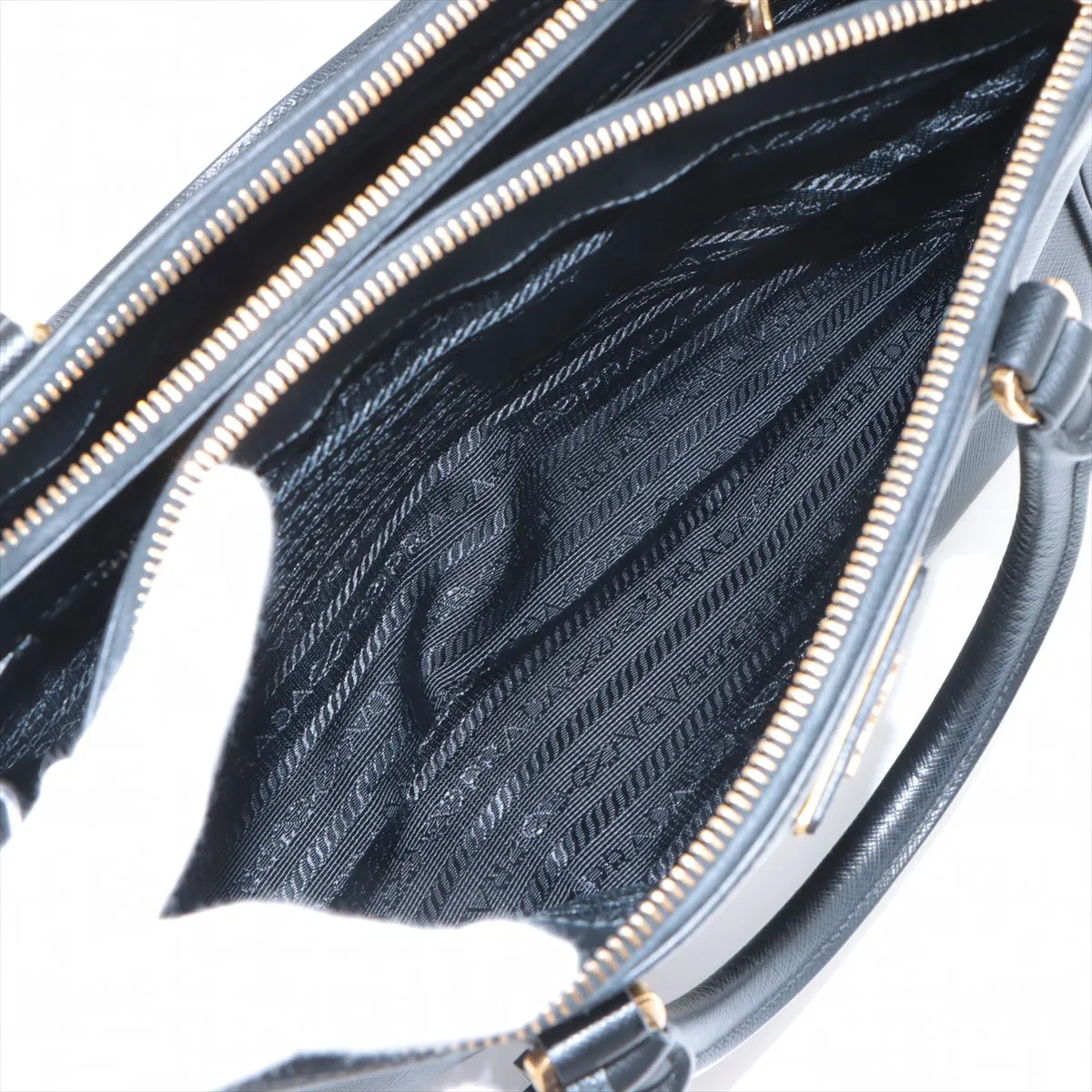 Saffiano Galleria Leather 2WAY Handbag Black — view 10