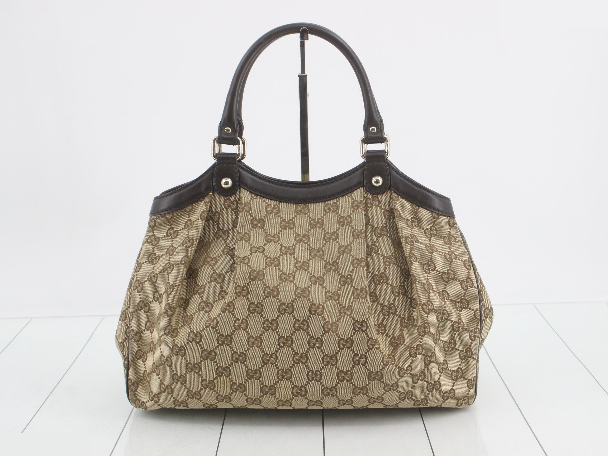 Sukey GG Canvas Leather Tote Bag — view 2