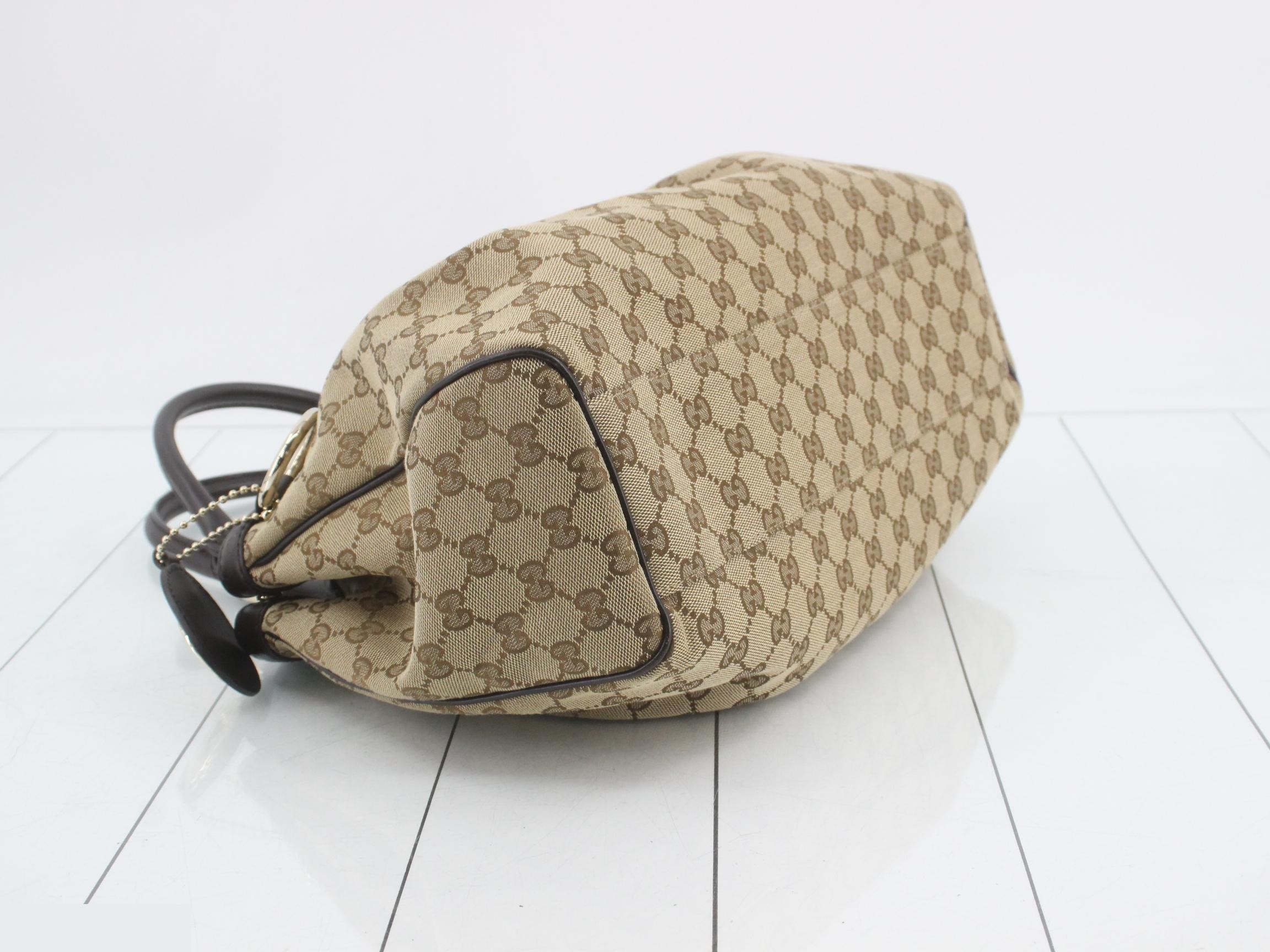 Sukey GG Canvas Leather Tote Bag — view 5