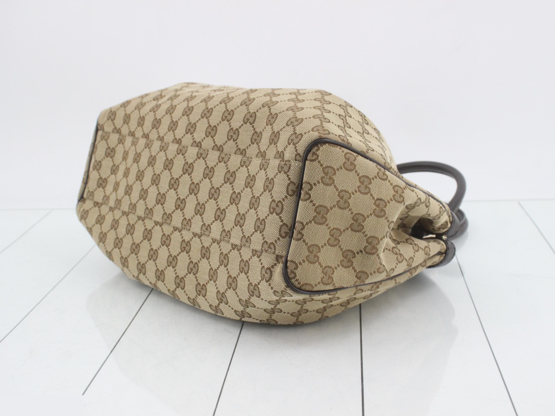 Sukey GG Canvas Leather Tote Bag — view 6