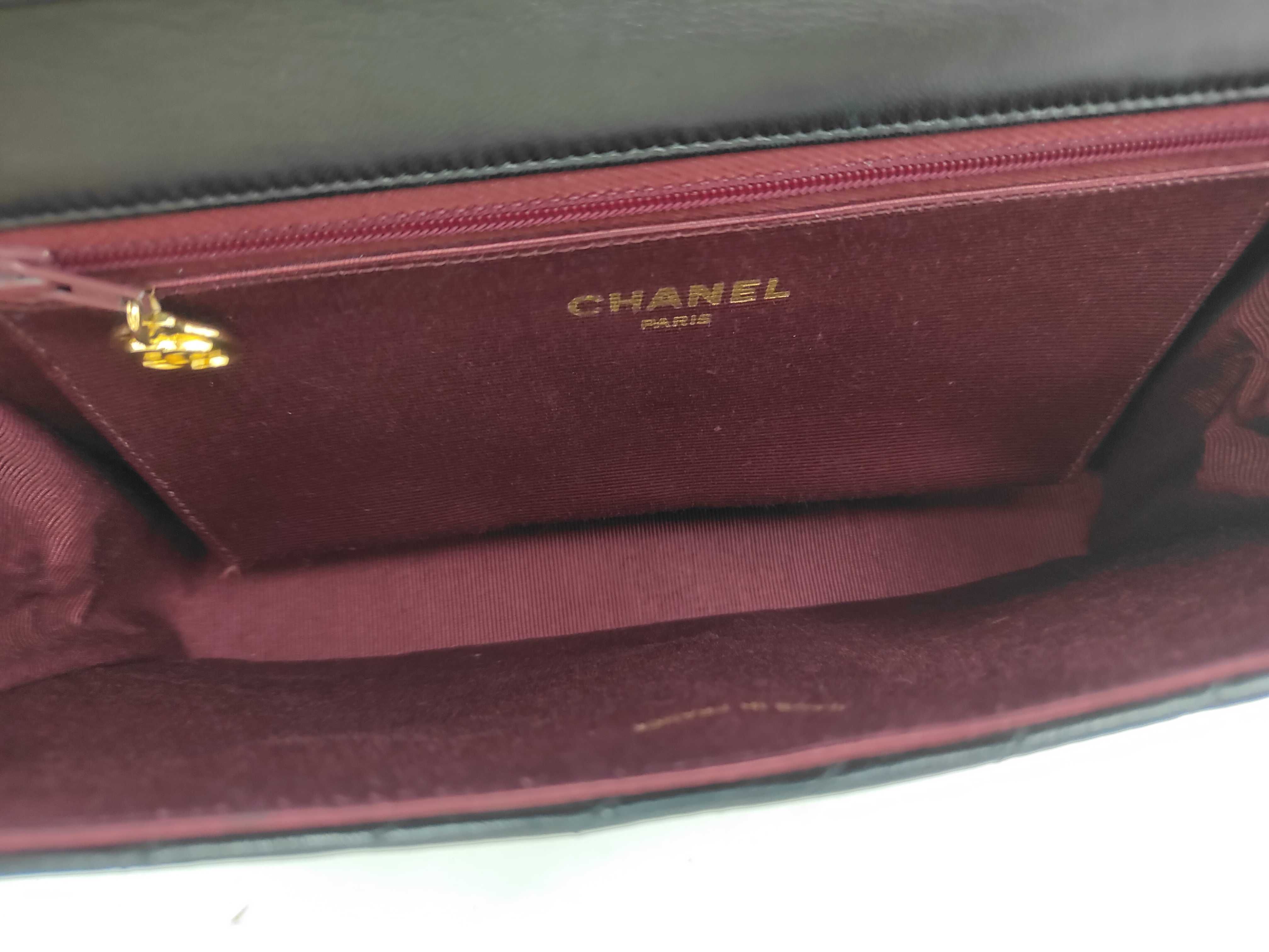 Lambskin Push-Lock Chain Shoulder Bag — view 8