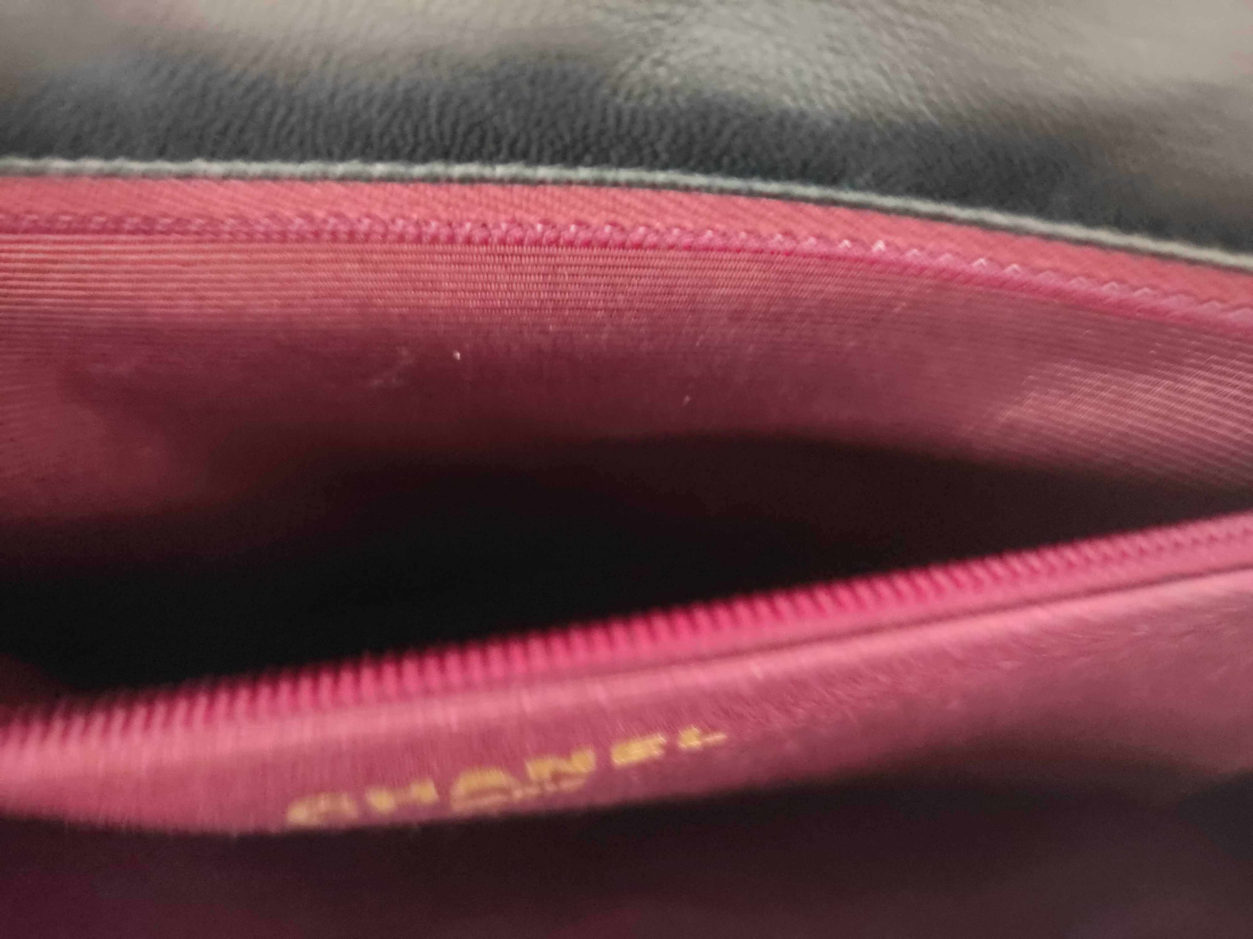Lambskin Push-Lock Chain Shoulder Bag — view 9