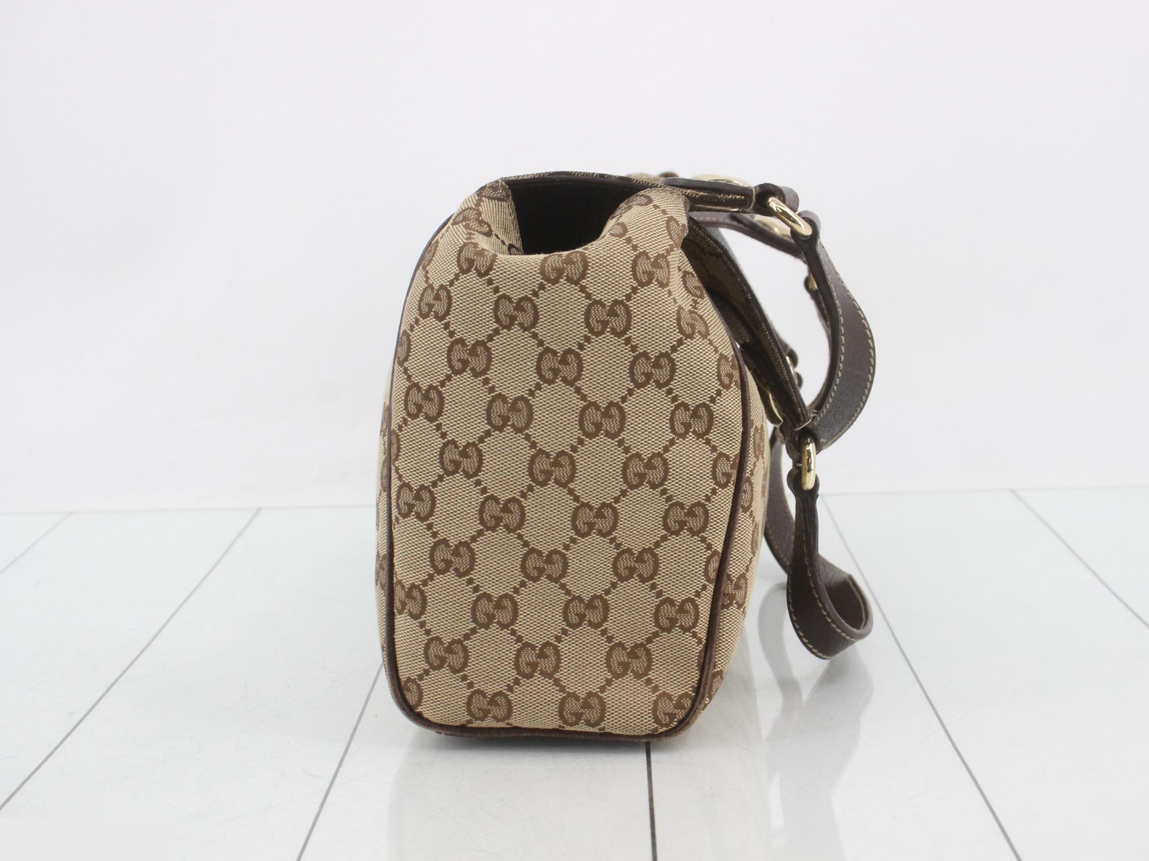 GG Canvas Tote Bag, Brown, 154982 — view 4